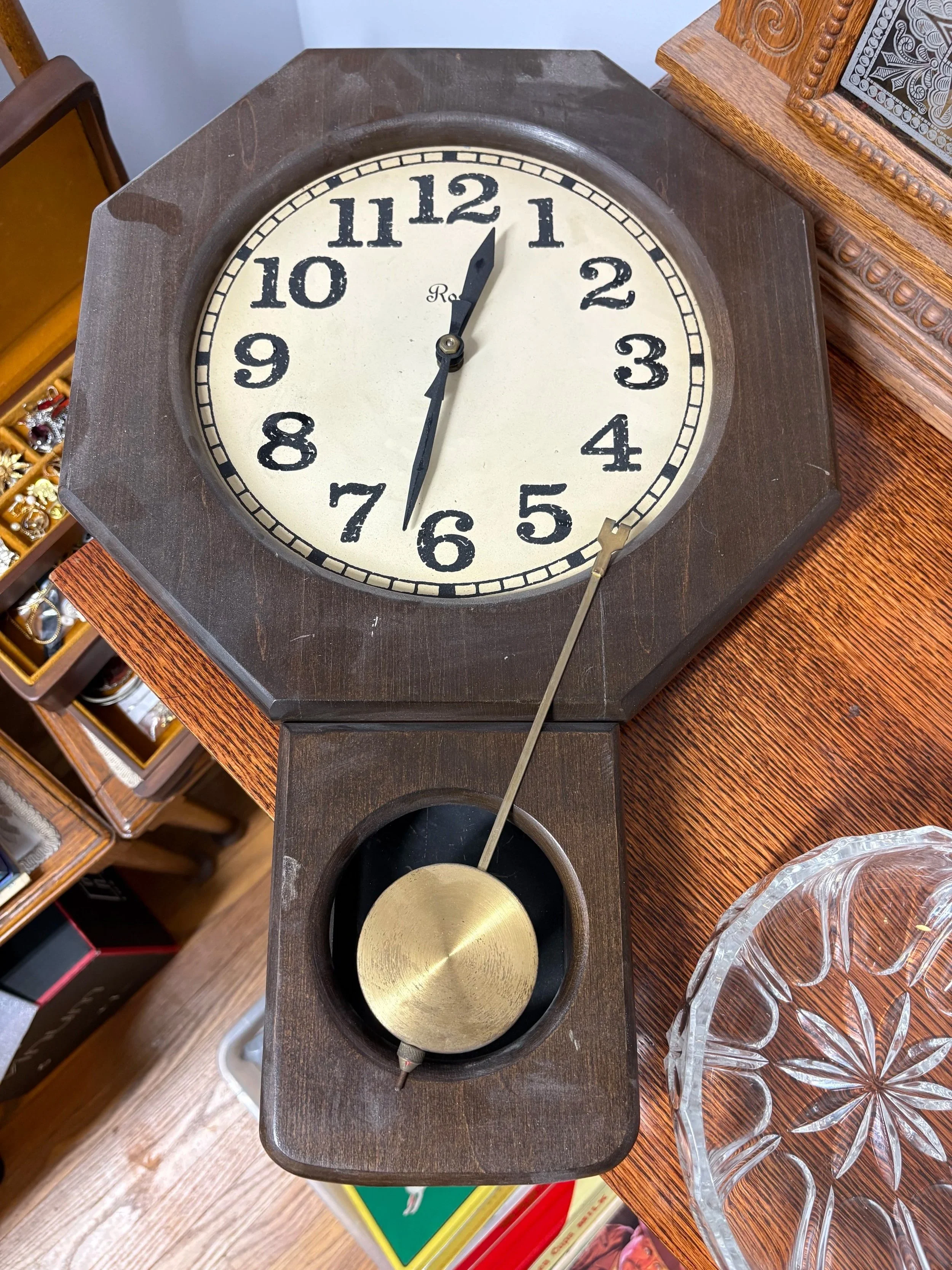 Vintage Wood Wall Clock