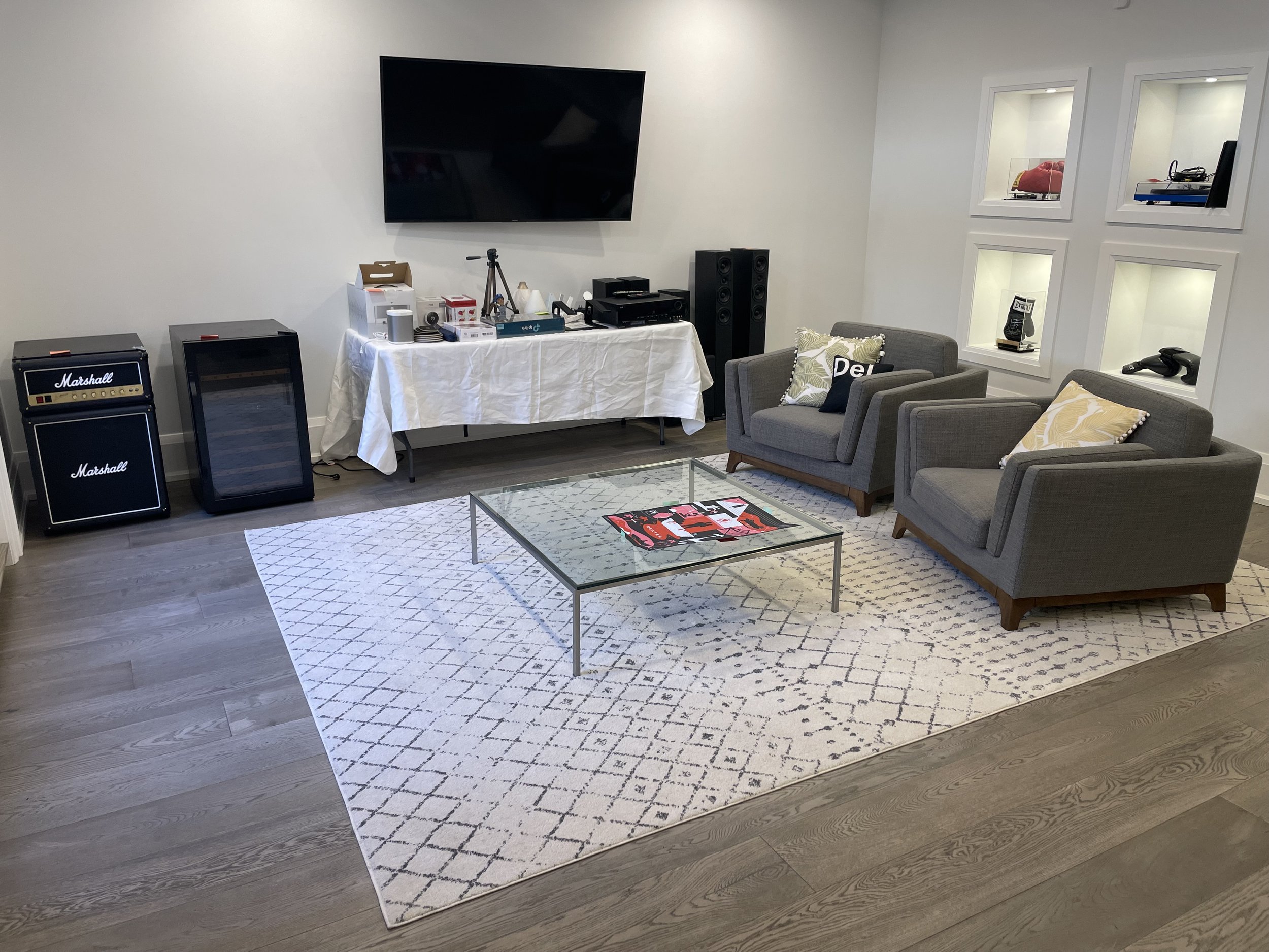 All items except carpet are for sale