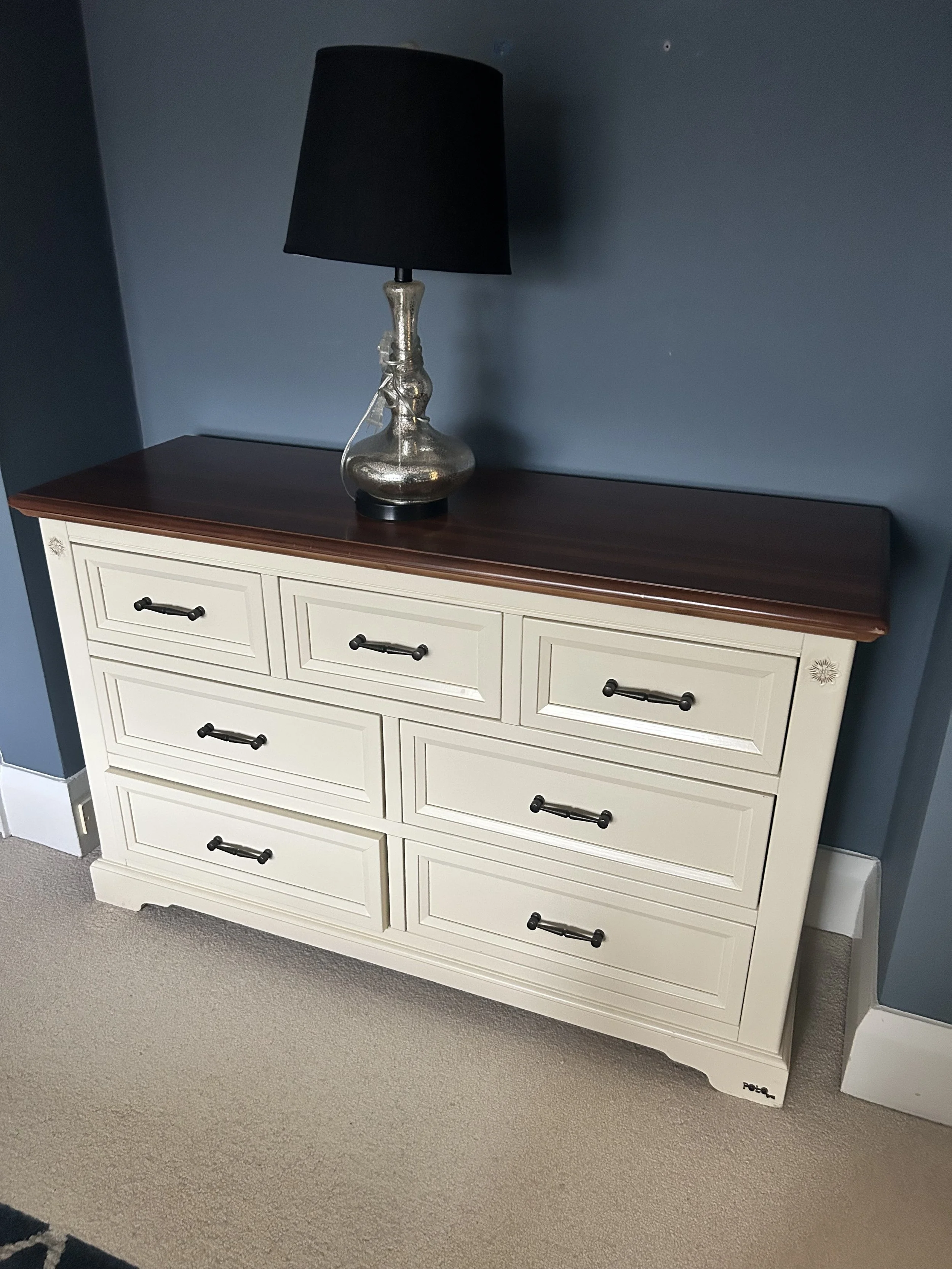 Cream Wood Dresser $225