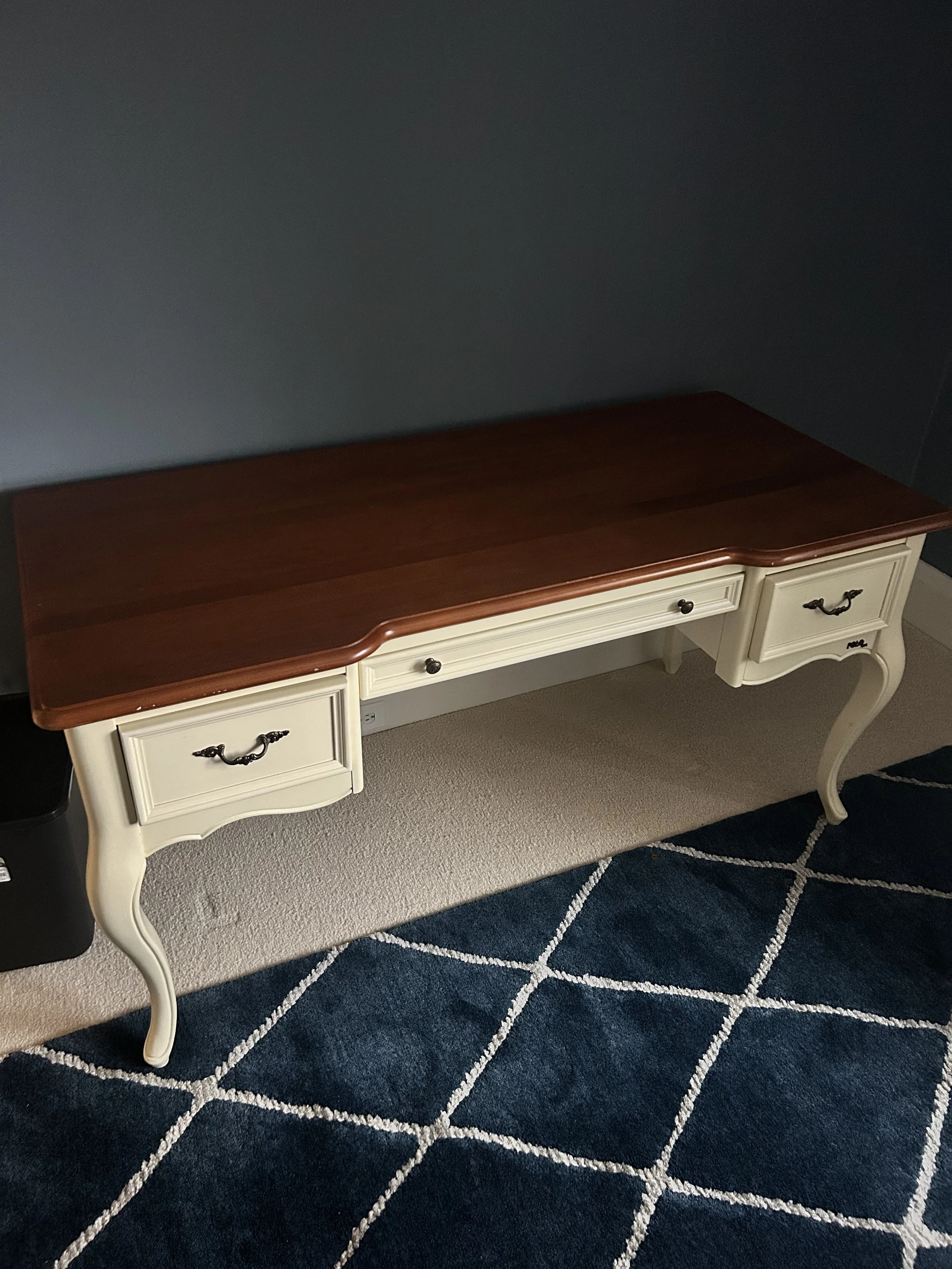 Cream Wood Desk $225