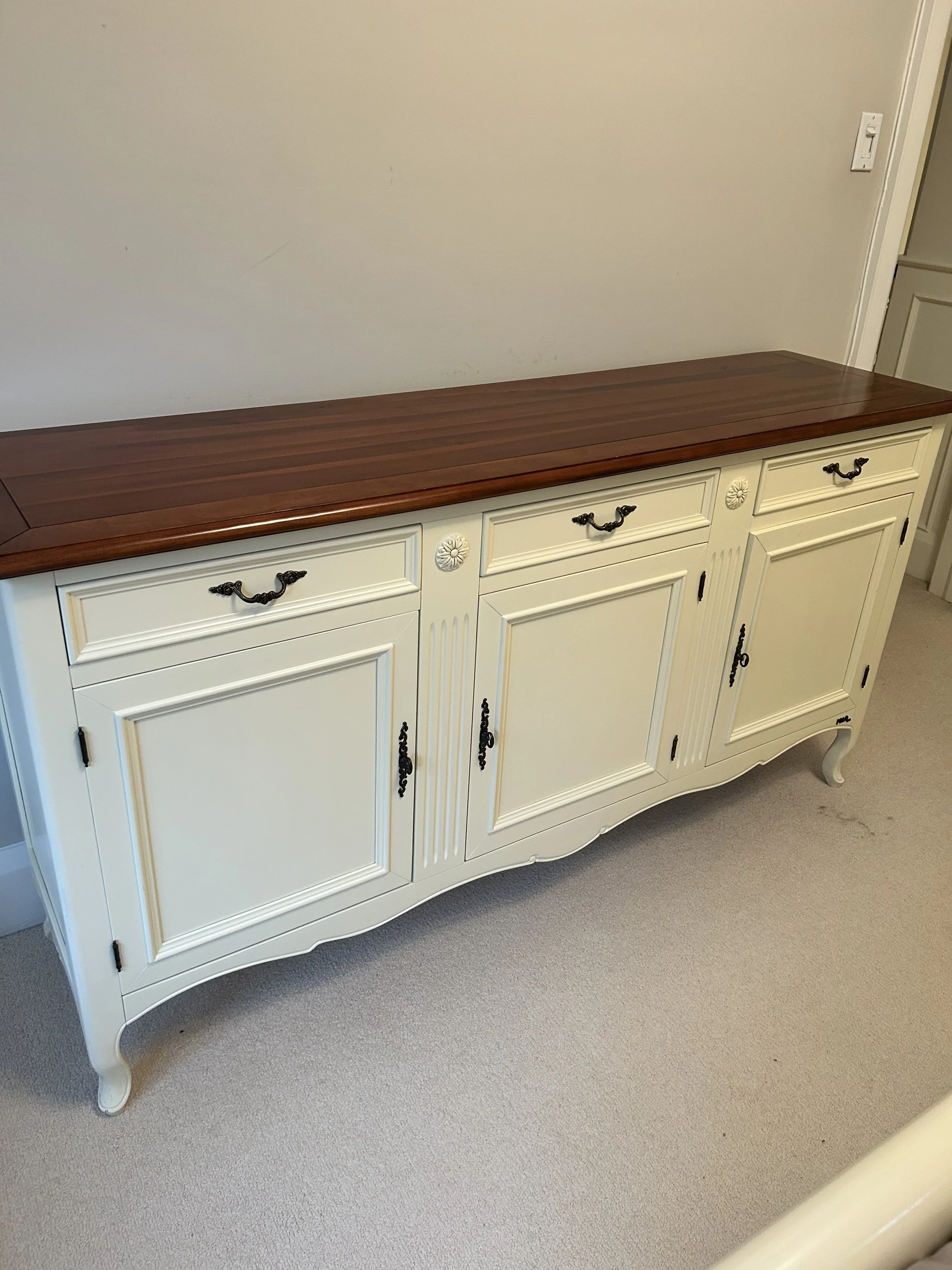 Cream Wood Dresser $325
