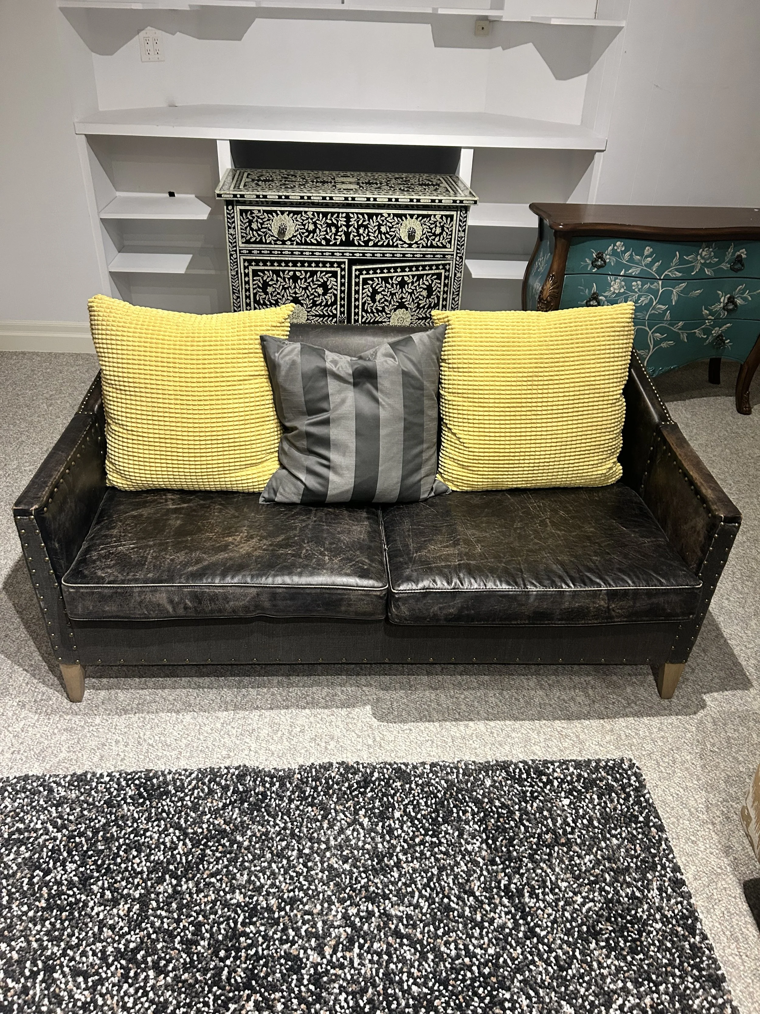 Leather Love Seat $150