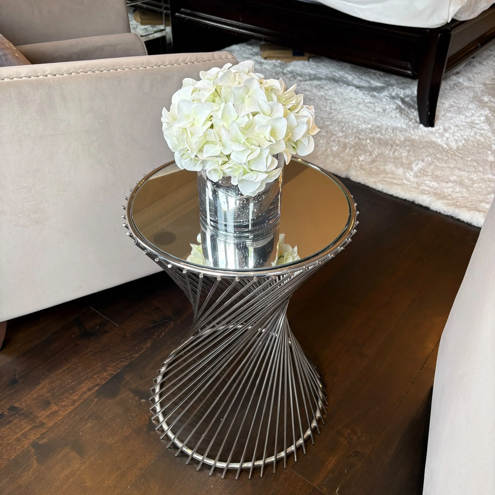 Mirrored Side Table