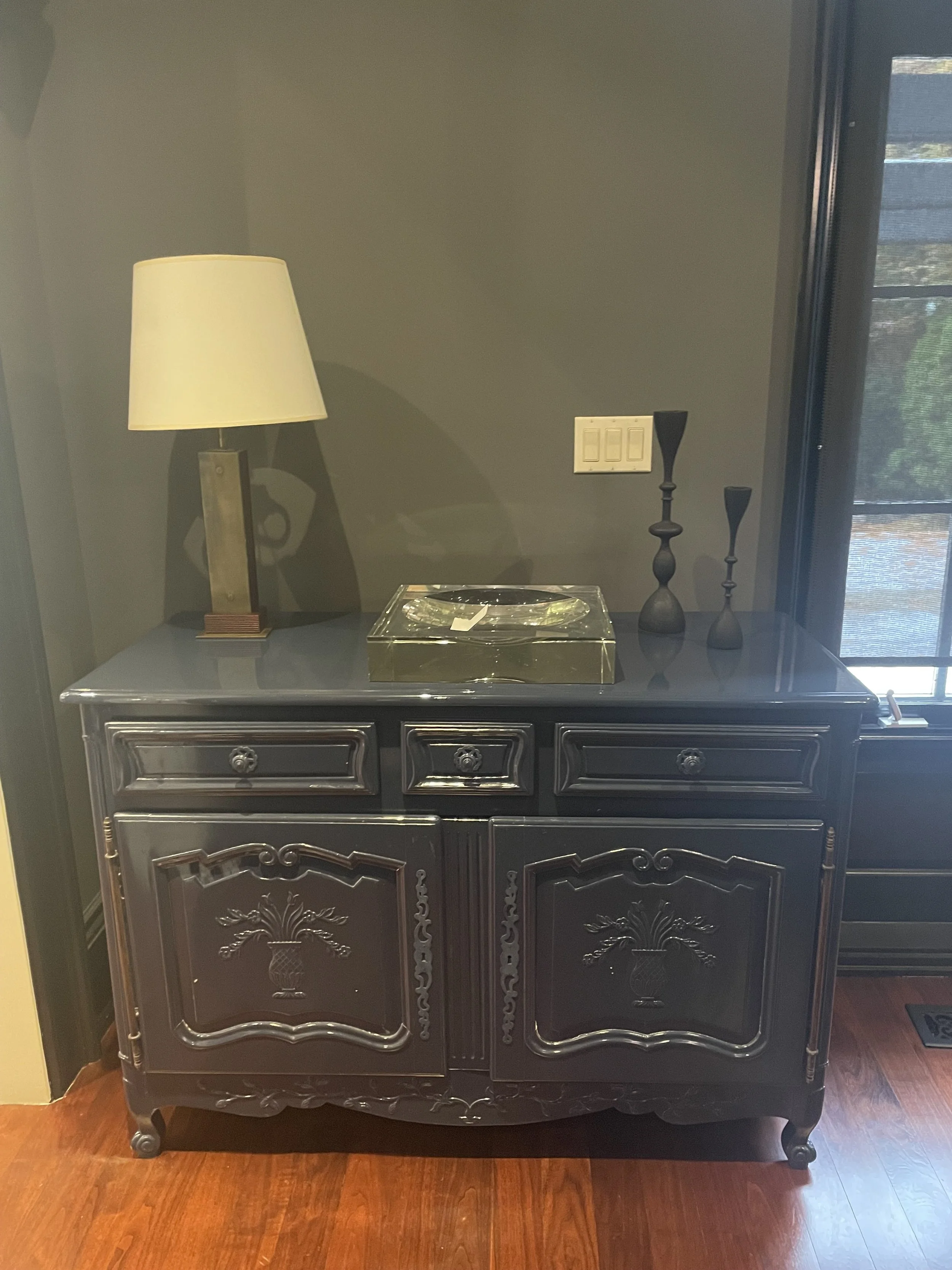 Blue Lacquer Console
