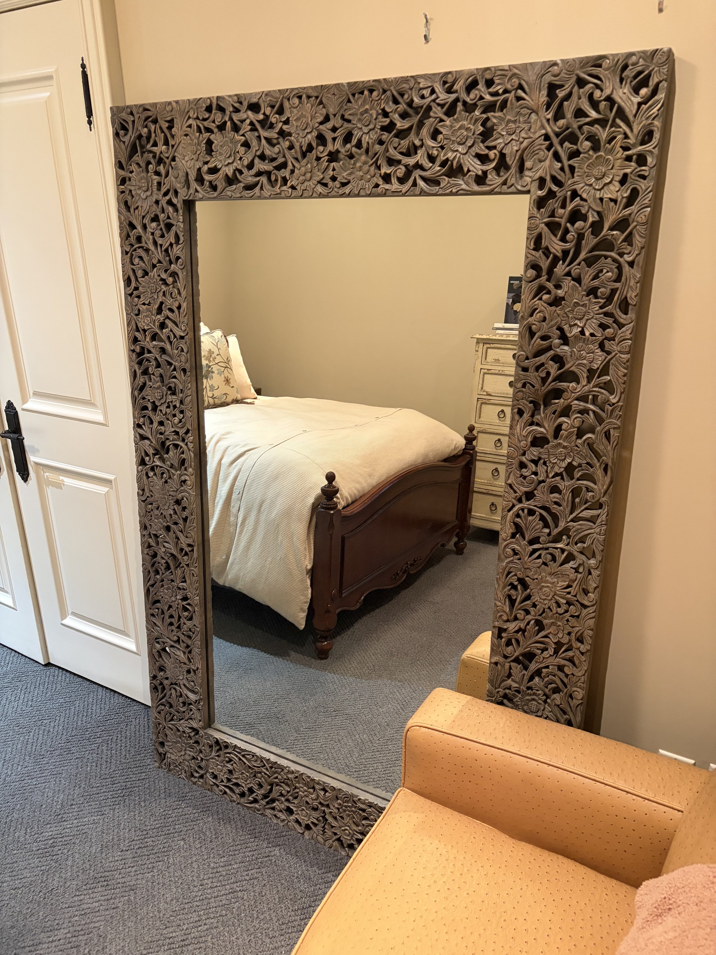 Indonesian Wood Mirror