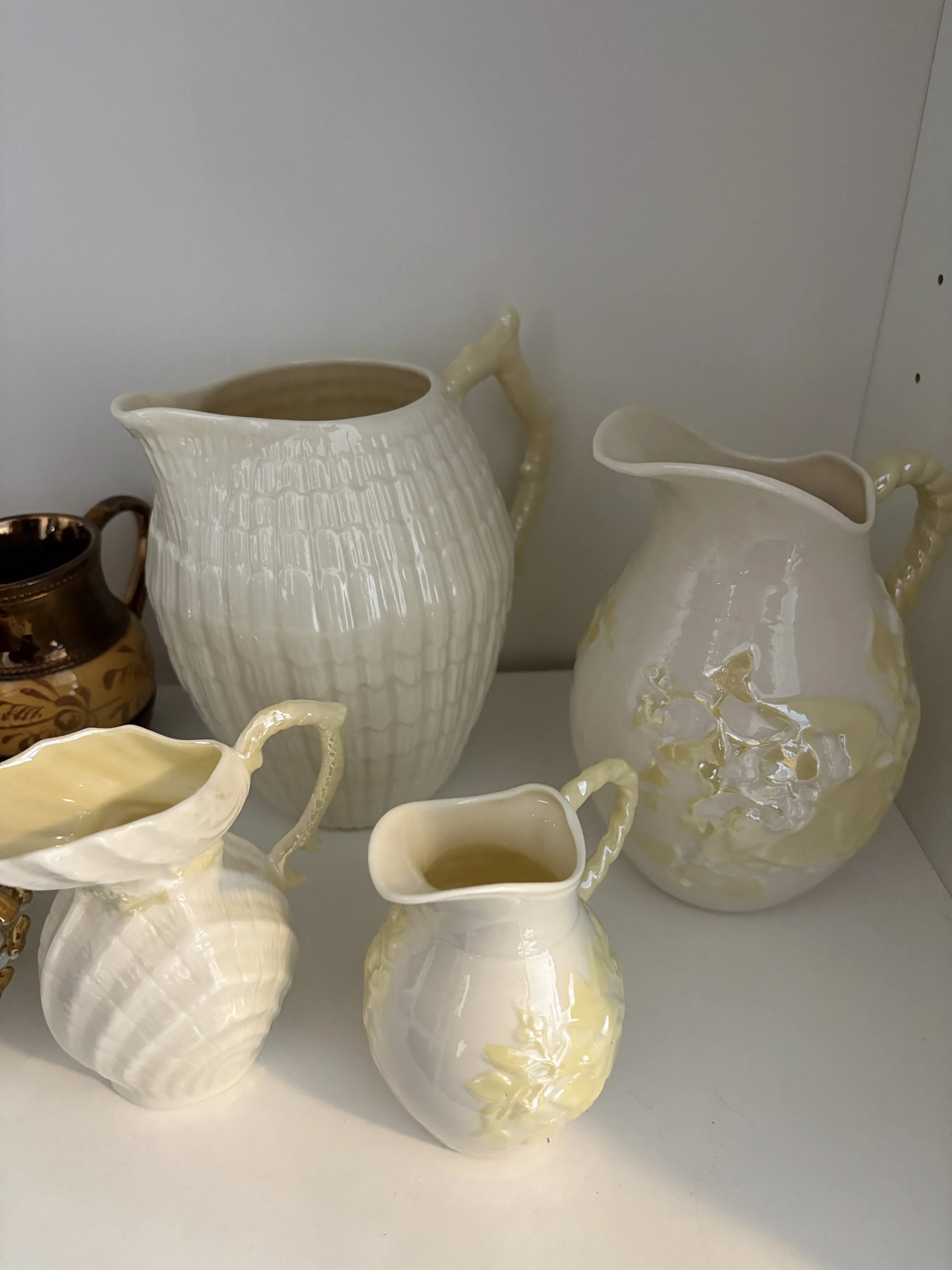 Elegant Belleek Cream & Yellow Fine China Set