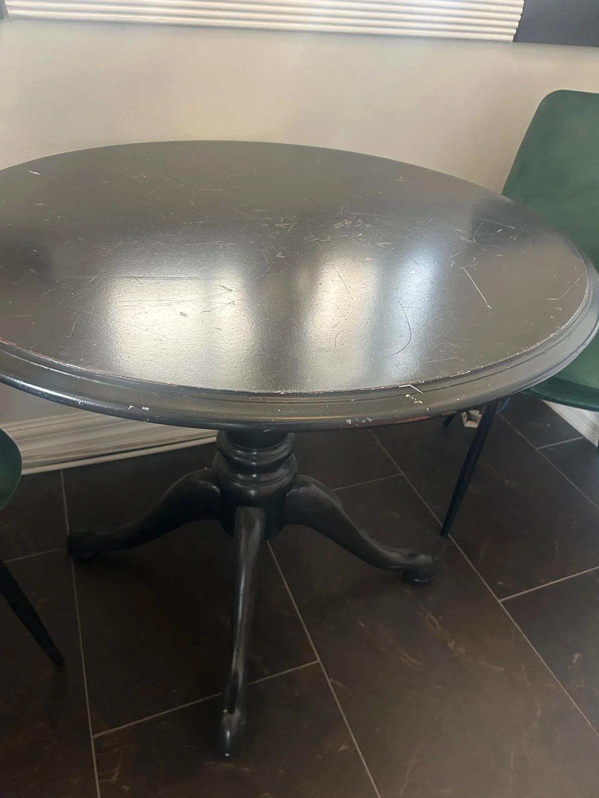 Black Round Bistro Table