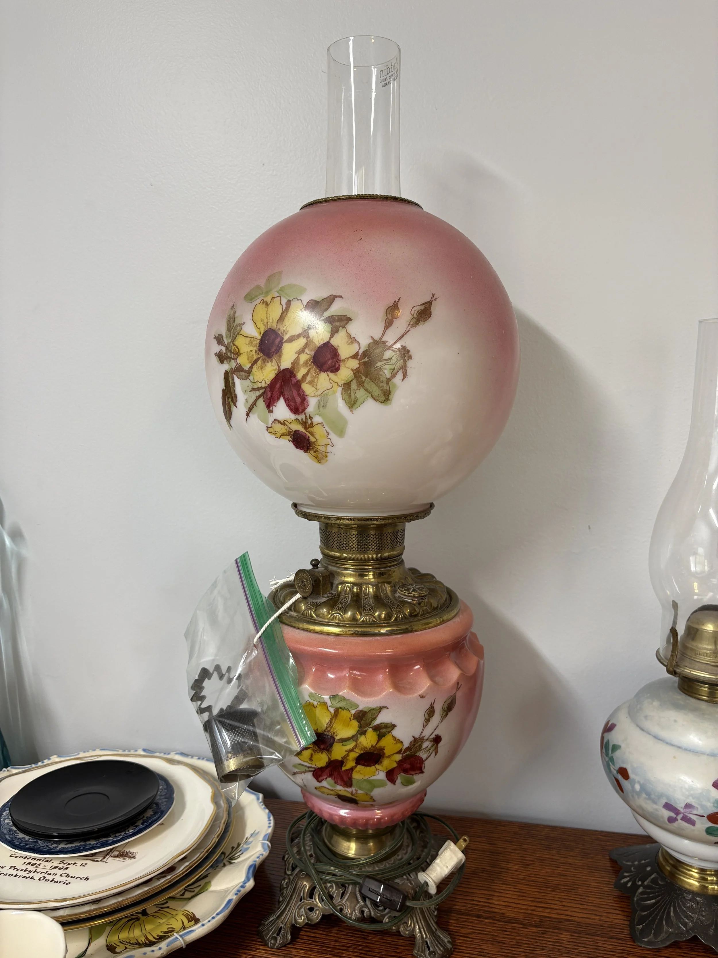 Antique Hand-Painted Lantern