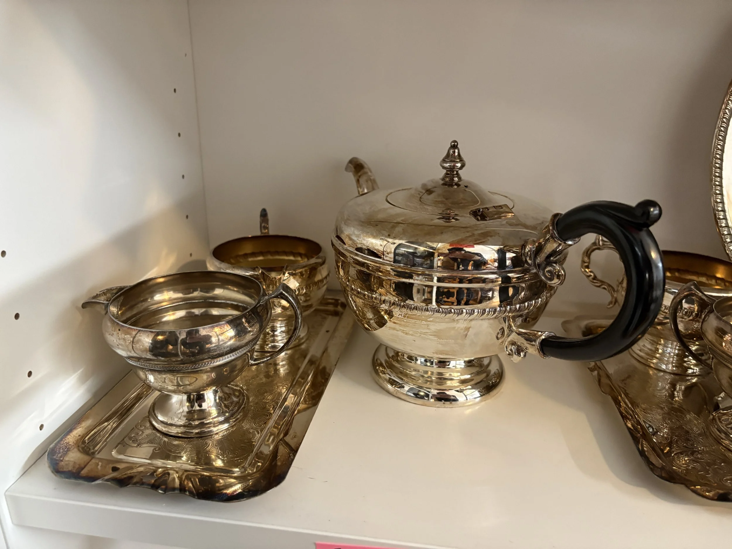 Elegant Silver-Plated Tea Service