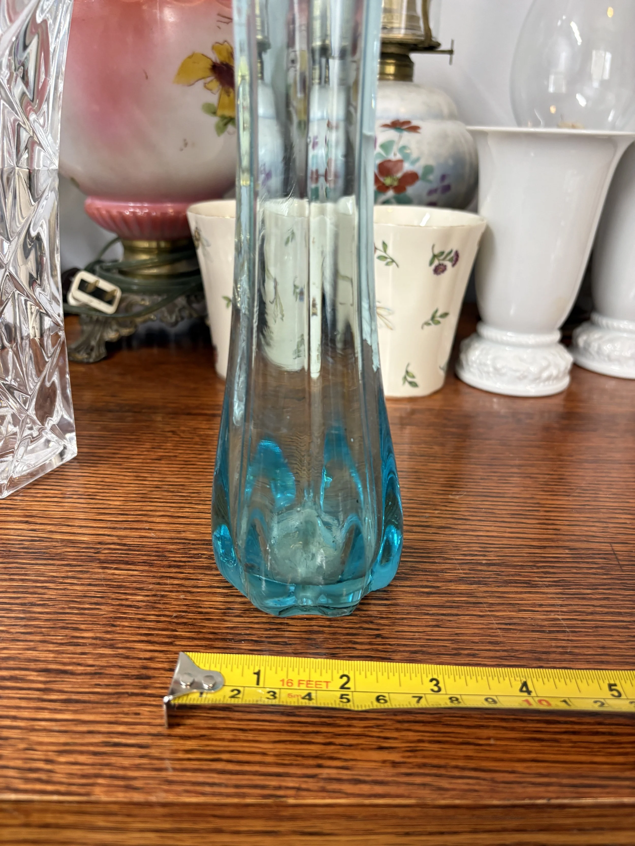 Elegant Blue Glass Vase