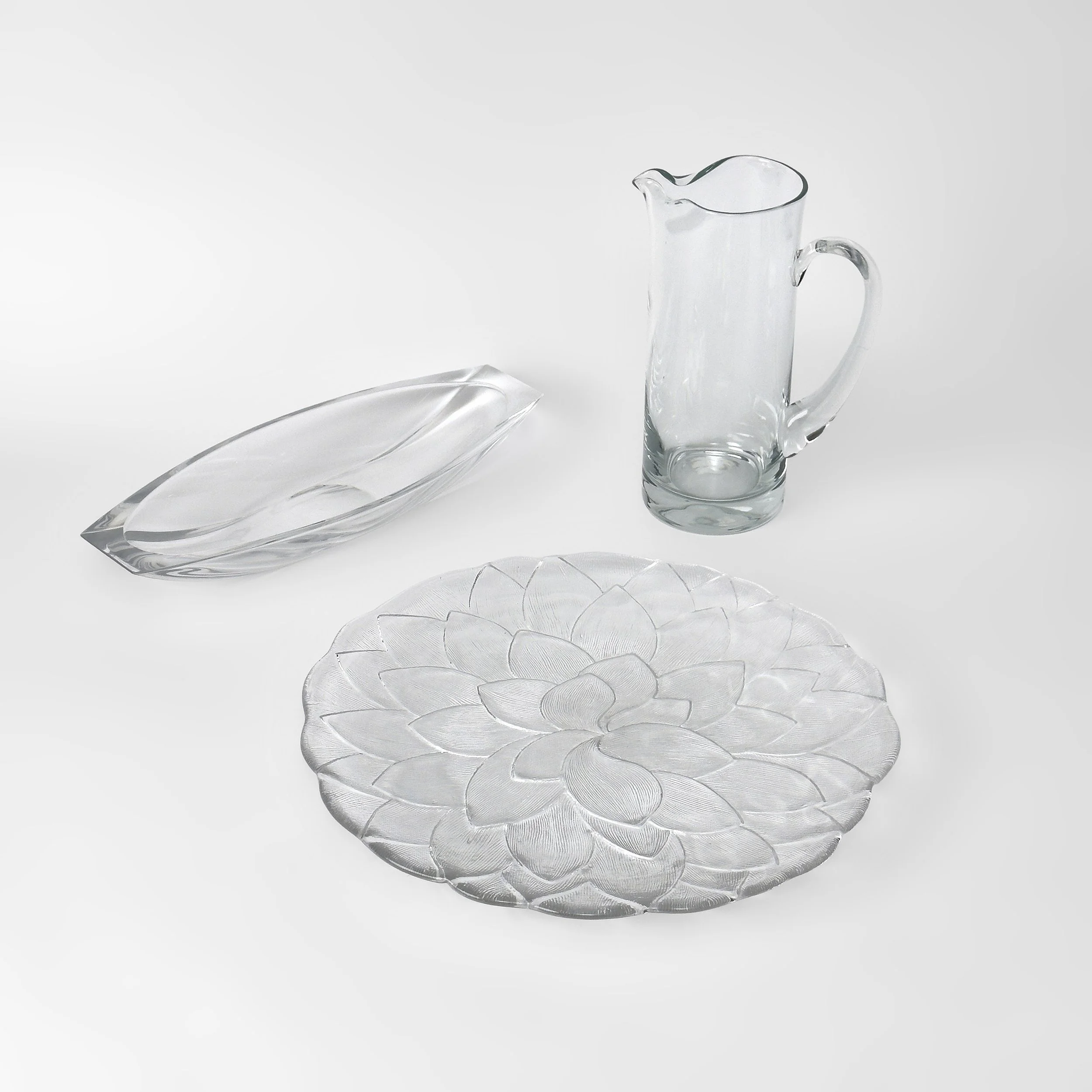 3 Piece Glass Decor Set