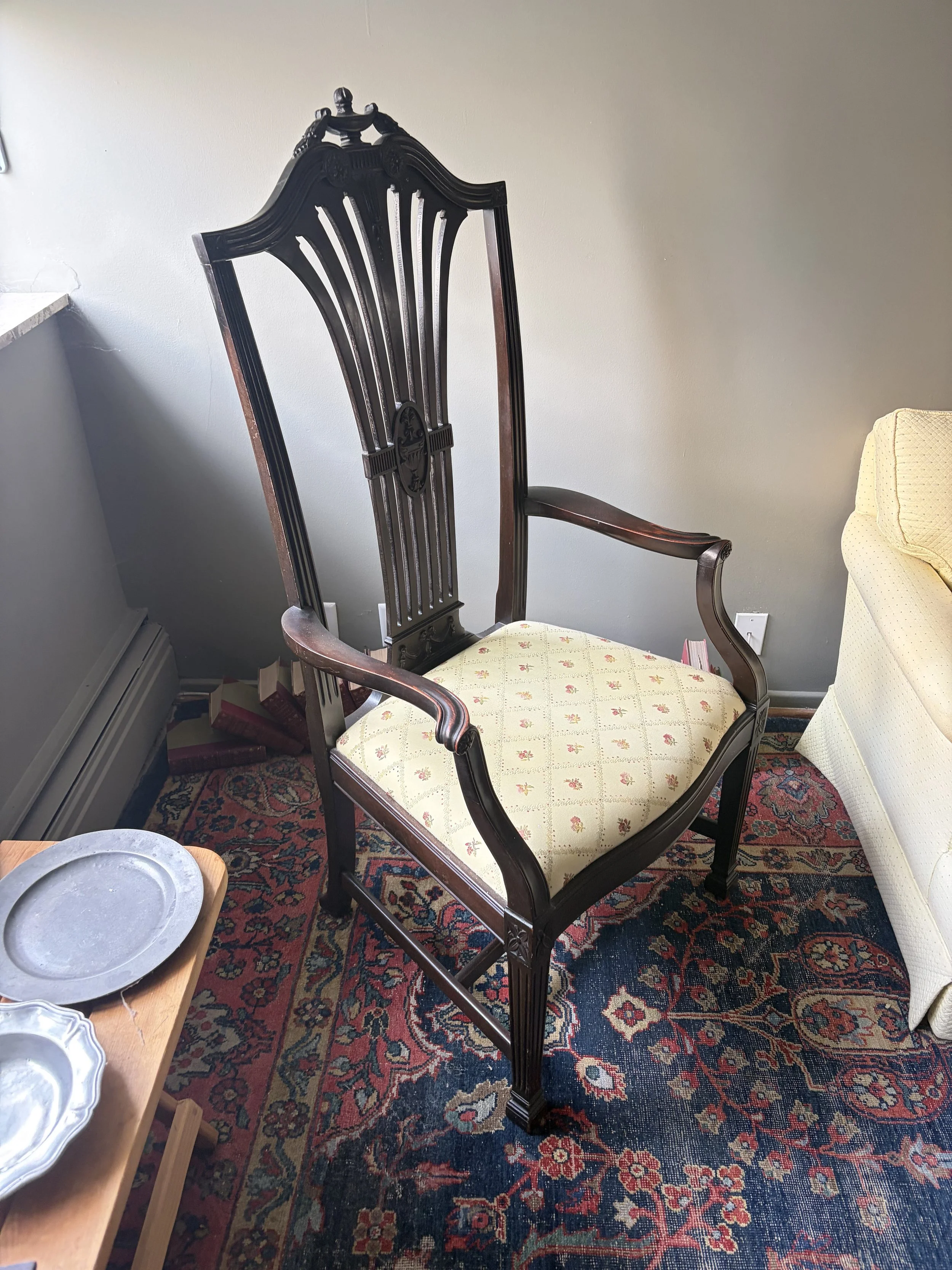Single Black Antique Chair