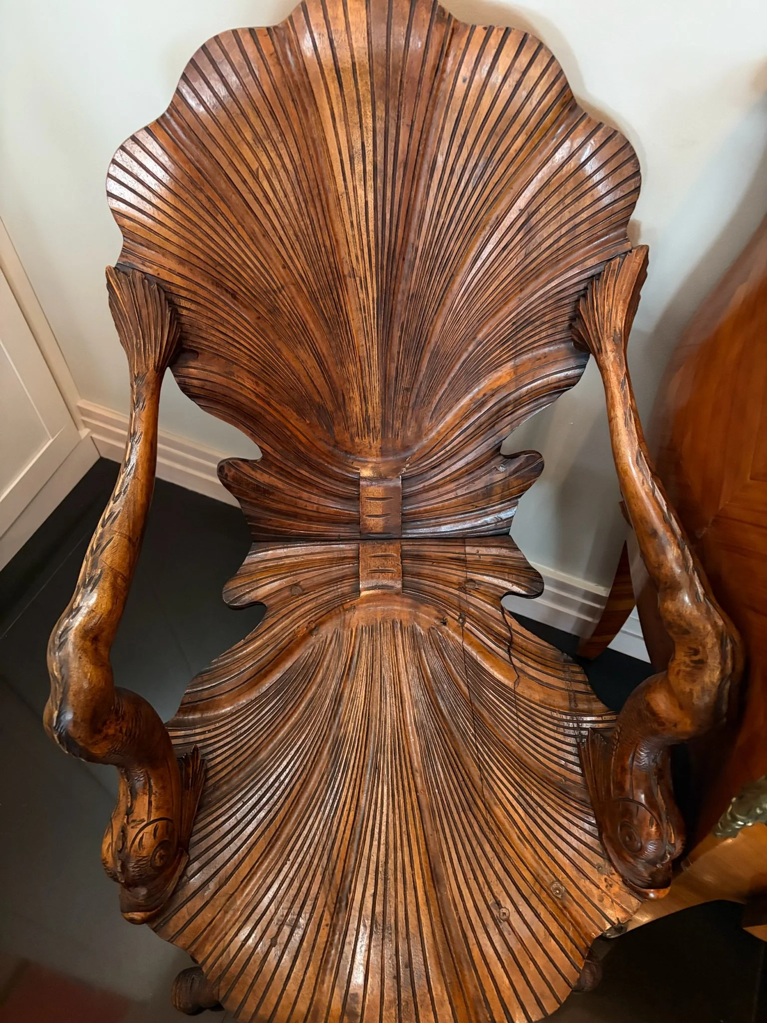 Pair of Wood Grotto Chairs
