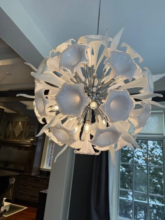 Floral Glass Light Fixture