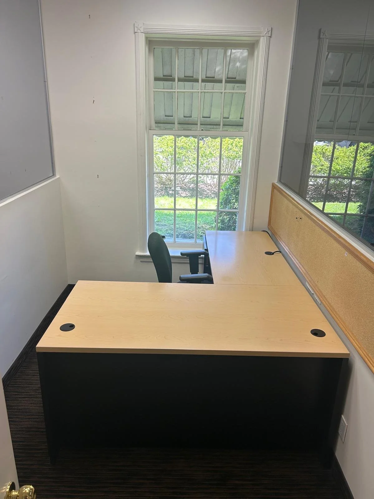 Desk measures:  78” L x 5ft W x 24-29” Deep x 30”H 