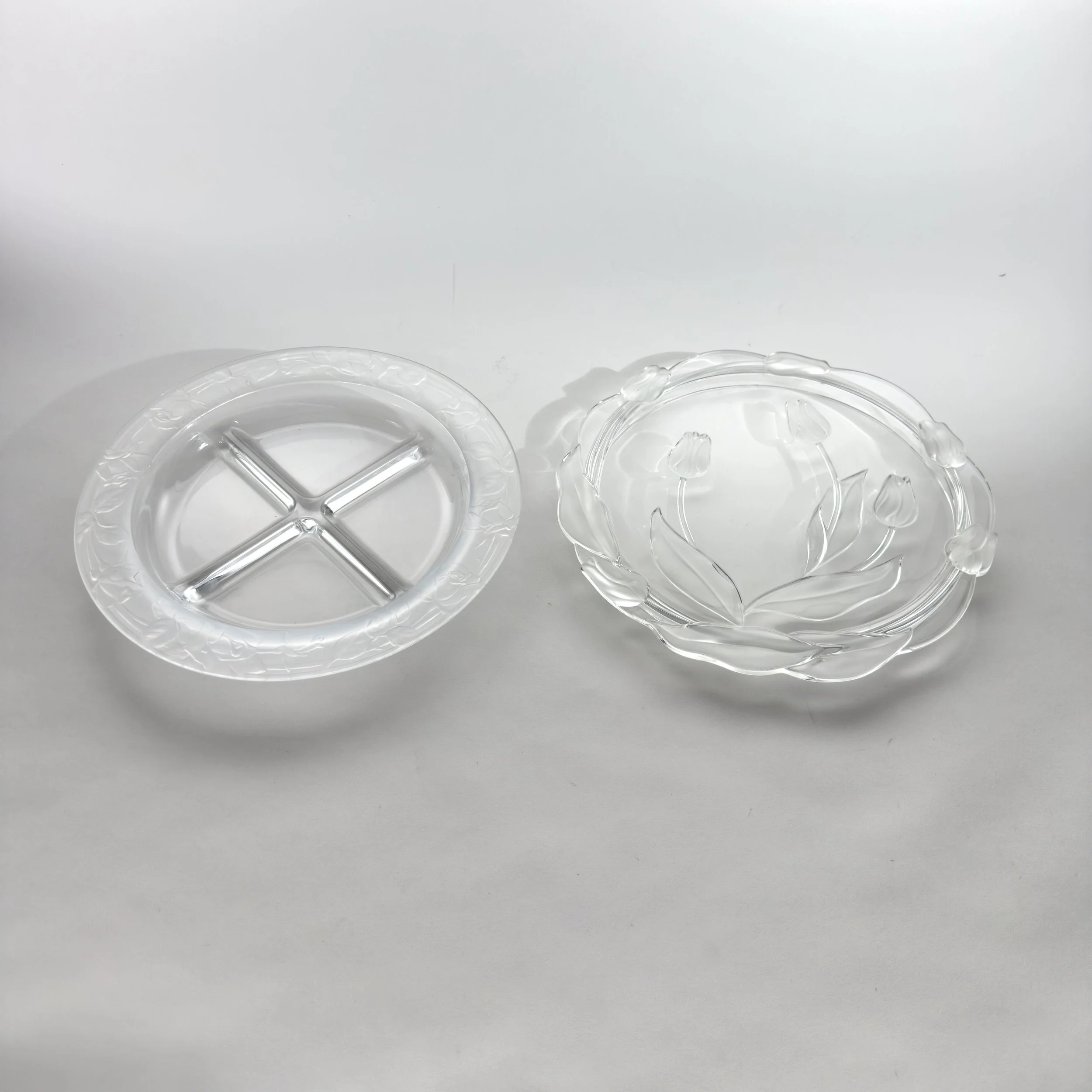 Pair of Glass Serving Dishes