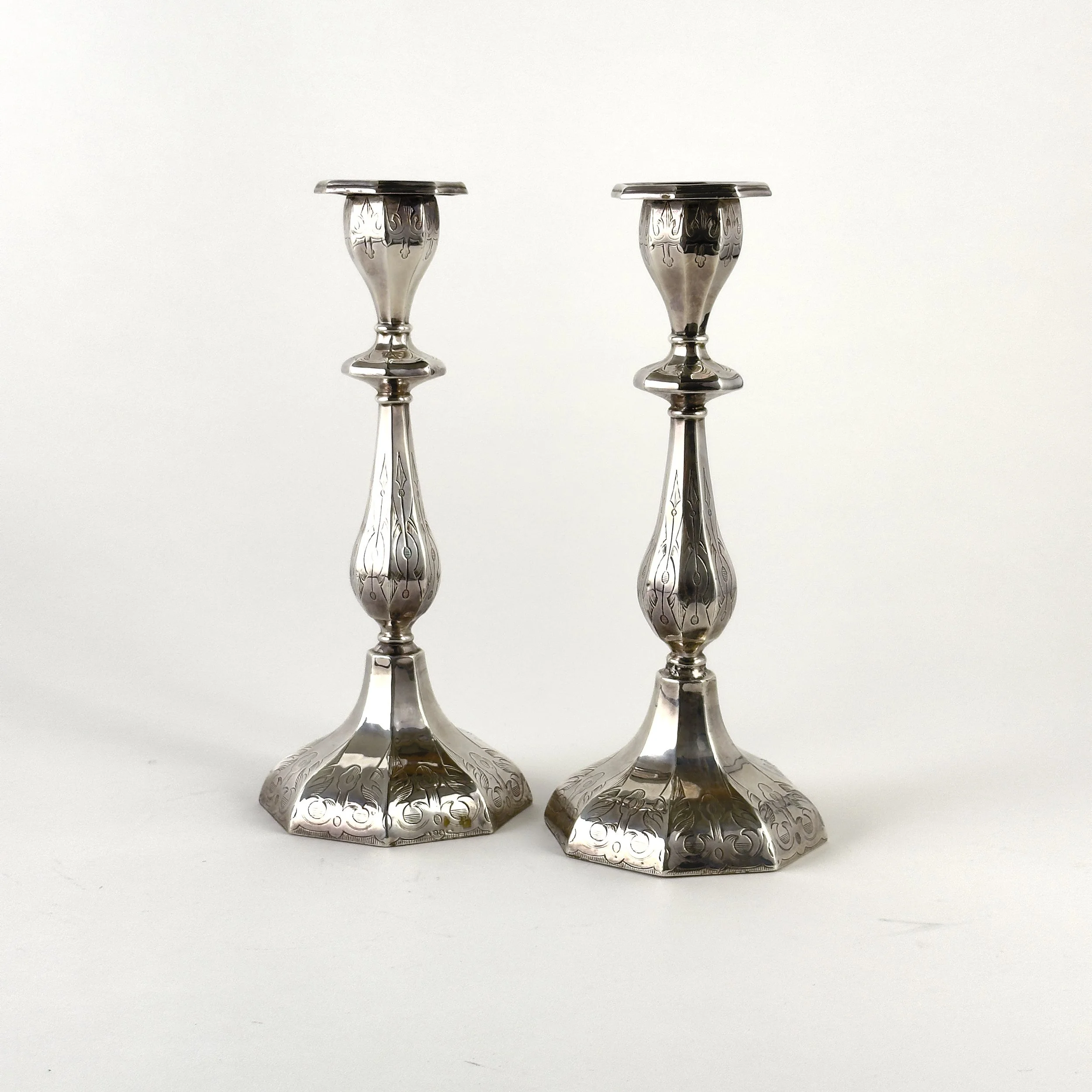 Pair of Silver Candlesticks