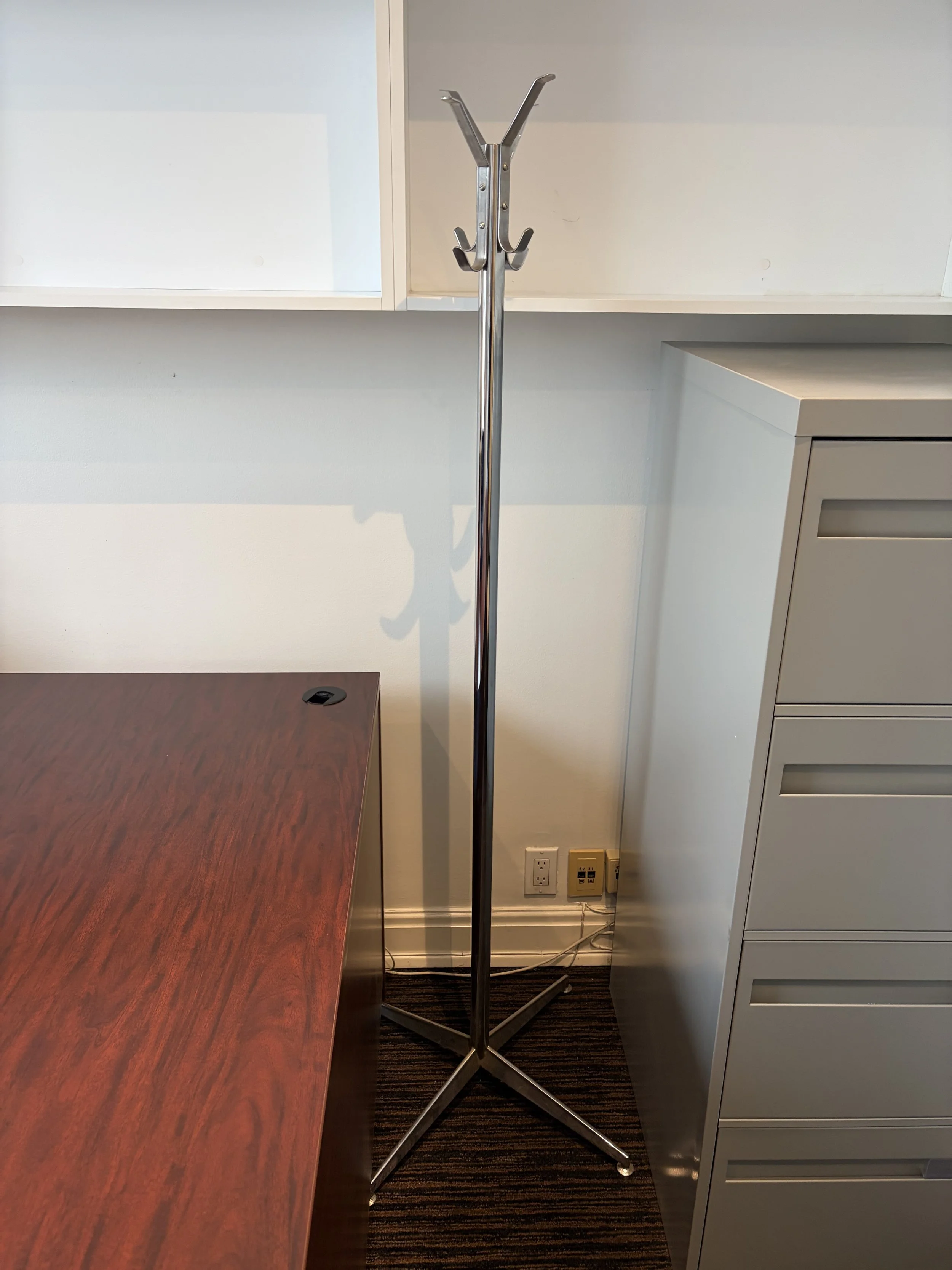 Chrome Coat Rack x 2