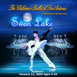 CBSA will be holding Auditions for Swan Lake January 11, 2020!

The Children's Ballet of San Antonio invites Dancers, Gymnasts, Actors and Performing Artists ages 3 to 19 to audition for Swan Lake! CBSA&rsquo;s Swan Lake is a professional level produ