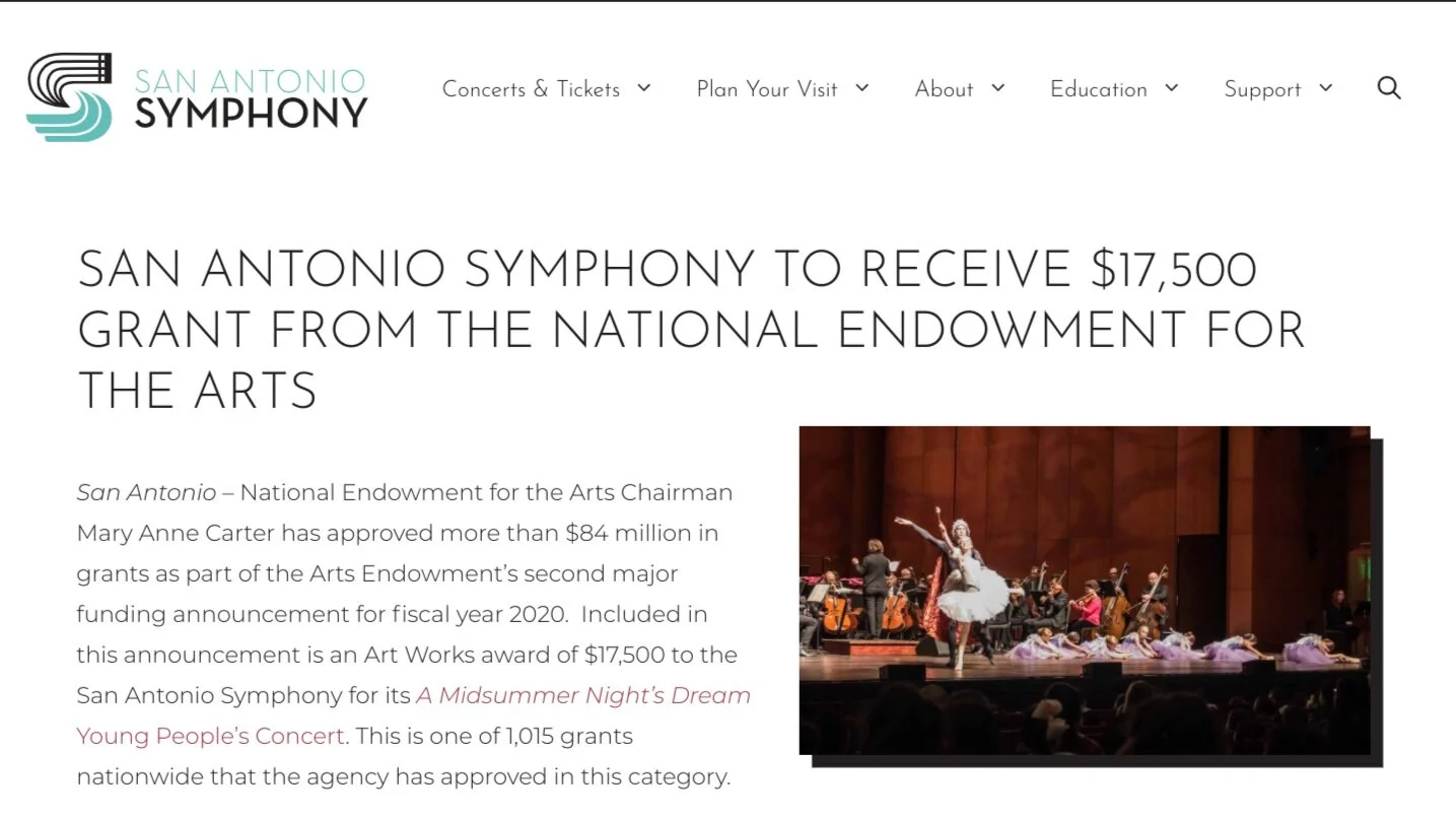 DCSA Dancers Part of SA Symphony Program Awarded Grant