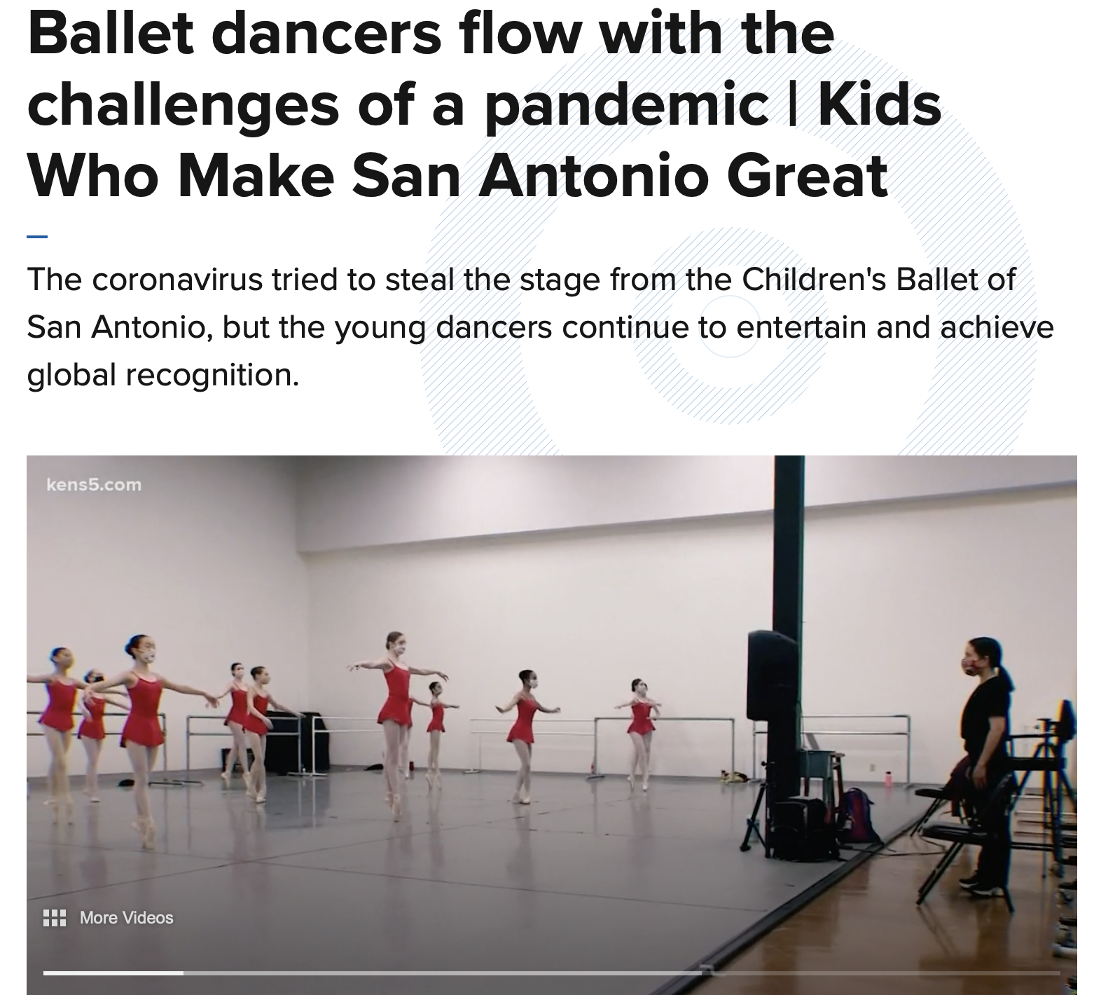 DCSA Dancers featured in Kids Who Make SA Great
