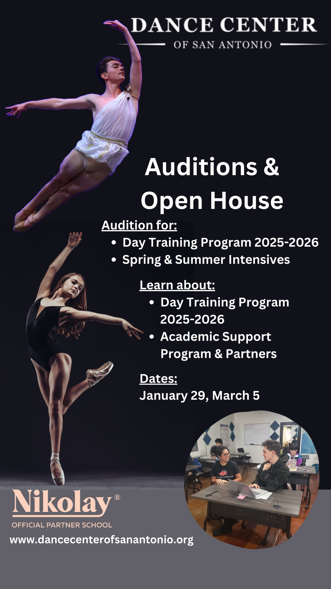 Open House & Auditions - January