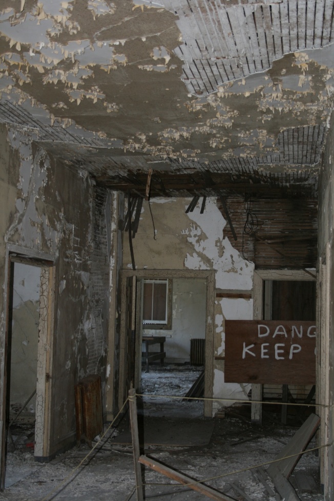 In the old hospital before the renovation, the inner walls were black. (Buck Gee for the picture)