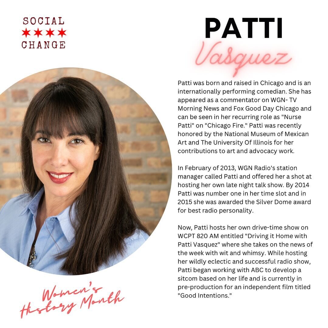 🩷Patti Vasquez: Comedian, cultural commentator, and advocate for the arts, making waves in media and beyond. 

🩷Celebrating her for Women&rsquo;s History Month as she continues to inspire with her distinctive blend of humor and humanity.

#womenshi