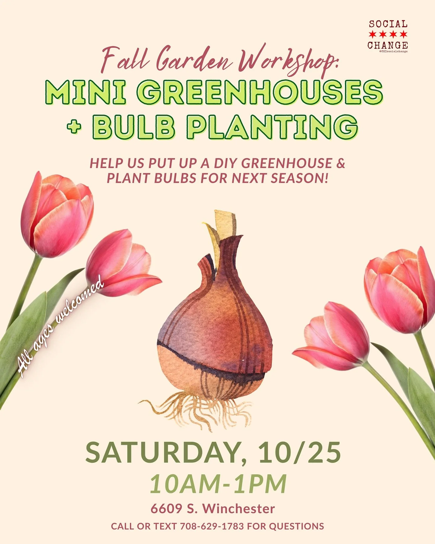 🌷✨ ready to grow something beautiful together?
join us for our fall garden workshop as we build mini greenhouses + plant bulbs that&rsquo;ll bloom bright next season! 🌿

come get your hands in the soil, learn simple DIY greenhouse hacks, and make n