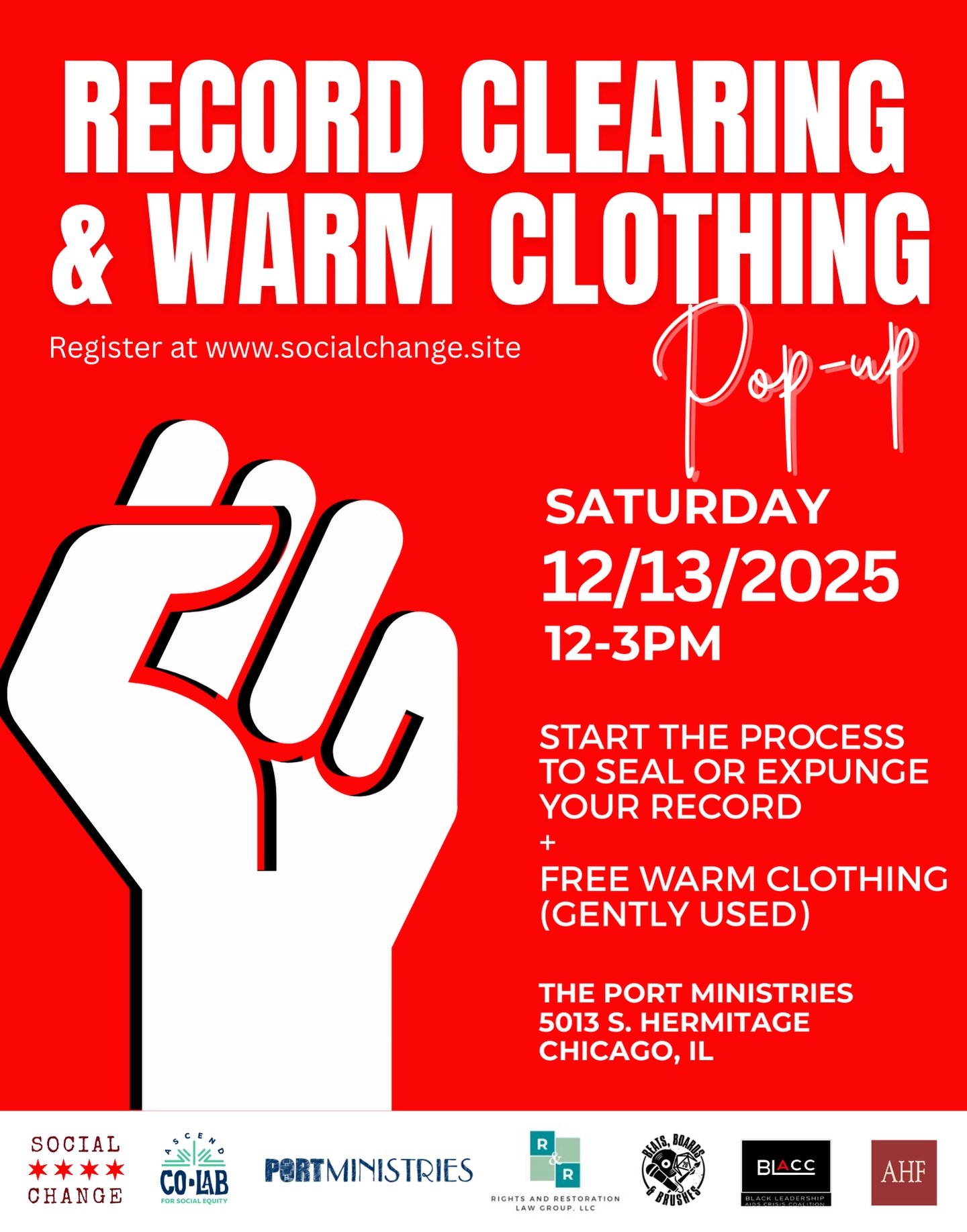 📣CHICAGO! On December 13 we&rsquo;re hosting a Record Clearing and Warm Clothing Pop-Up at The Port Ministries. If you&rsquo;ve been putting this off or didn&rsquo;t know where to start, this is your moment. 

And if you or someone you know needs wa