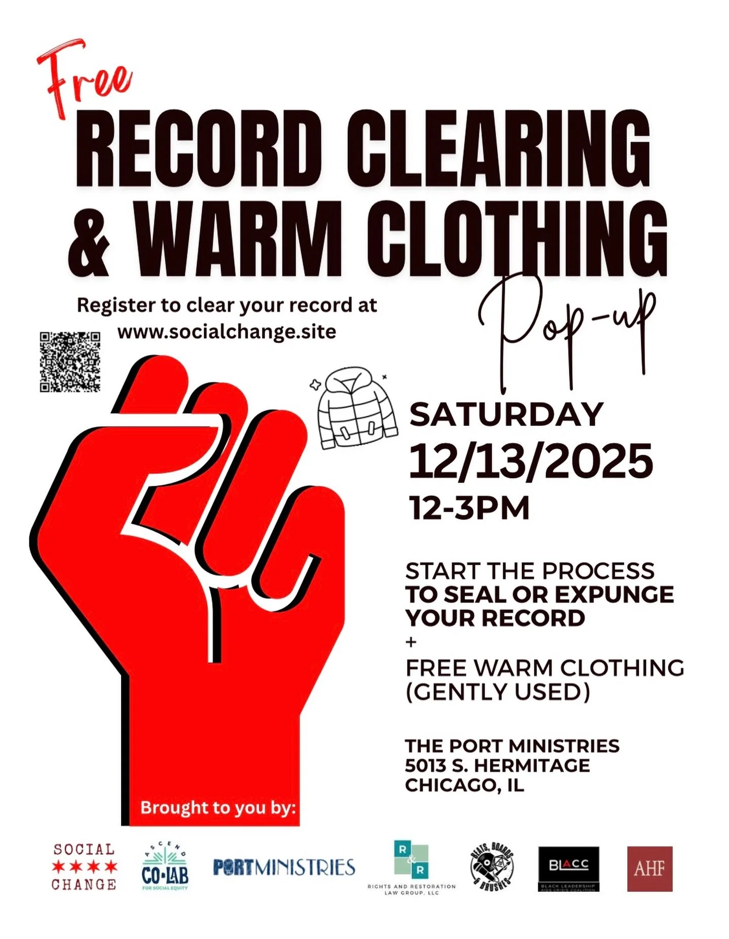 ‼️Past records and cold weather should never hold anyone back. Come get help clearing your record and grab free warm clothing. Everything is free and open to everyone.‼️

While you wait play some games with @beatsboardsbrushes 

#free #chicago #expun