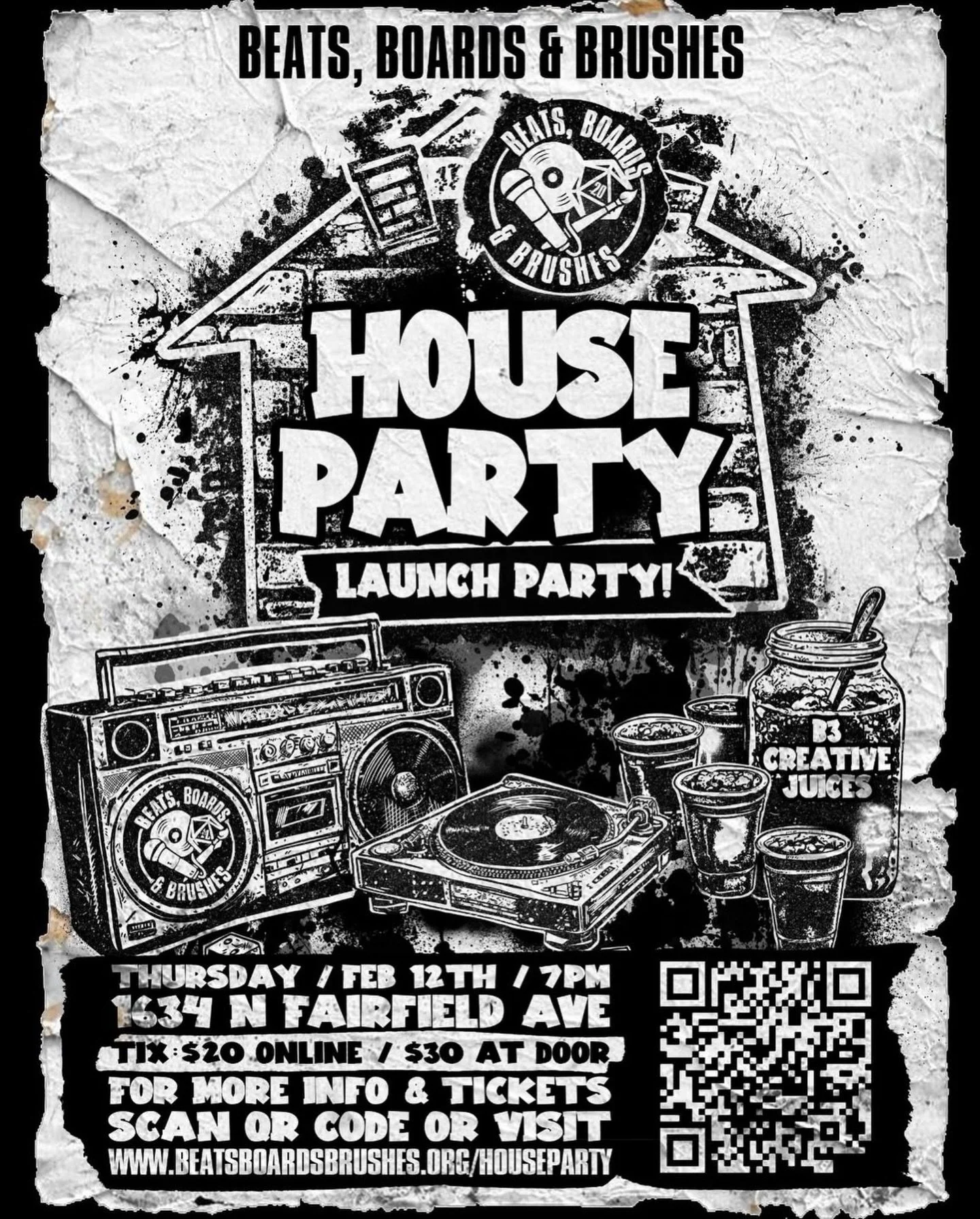 We&rsquo;re proud to be sponsoring Beats, Boards &amp; Brushes: House Party Launch Party 🎧🎨

This event is all about creativity, culture, and community coming together under one roof. From the beats to the art to the energy in the room, this is a s