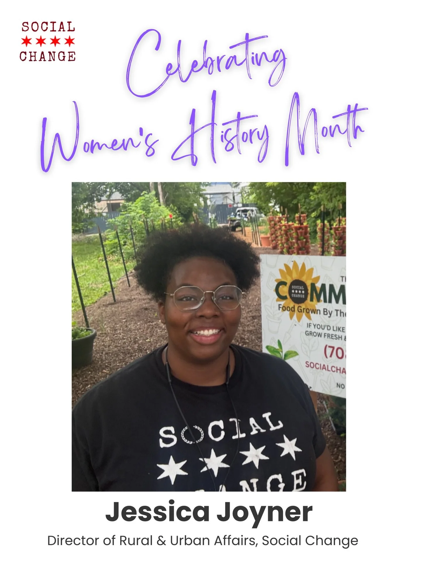 ✨Spotlighting Jessica for Women&rsquo;s History Month ✨Jess serves as our Director of Rural and Urban Affairs and manages our farm, leading the growth and implementation of our agricultural and food sovereignty work. She comes from a family of farmer