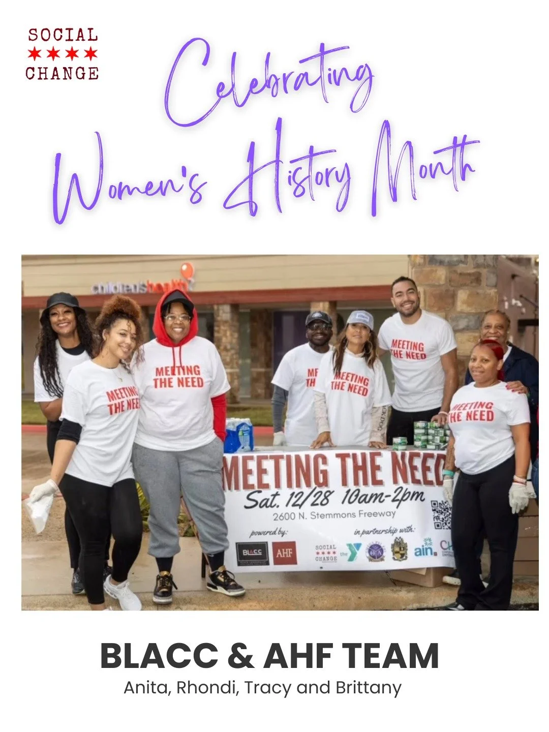This Women&rsquo;s History Month, we are proud to spotlight the incredible women of BLACC and AHF. Their leadership, compassion, and commitment to community make a real difference every single day.

Through their partnership with Social Change, they 