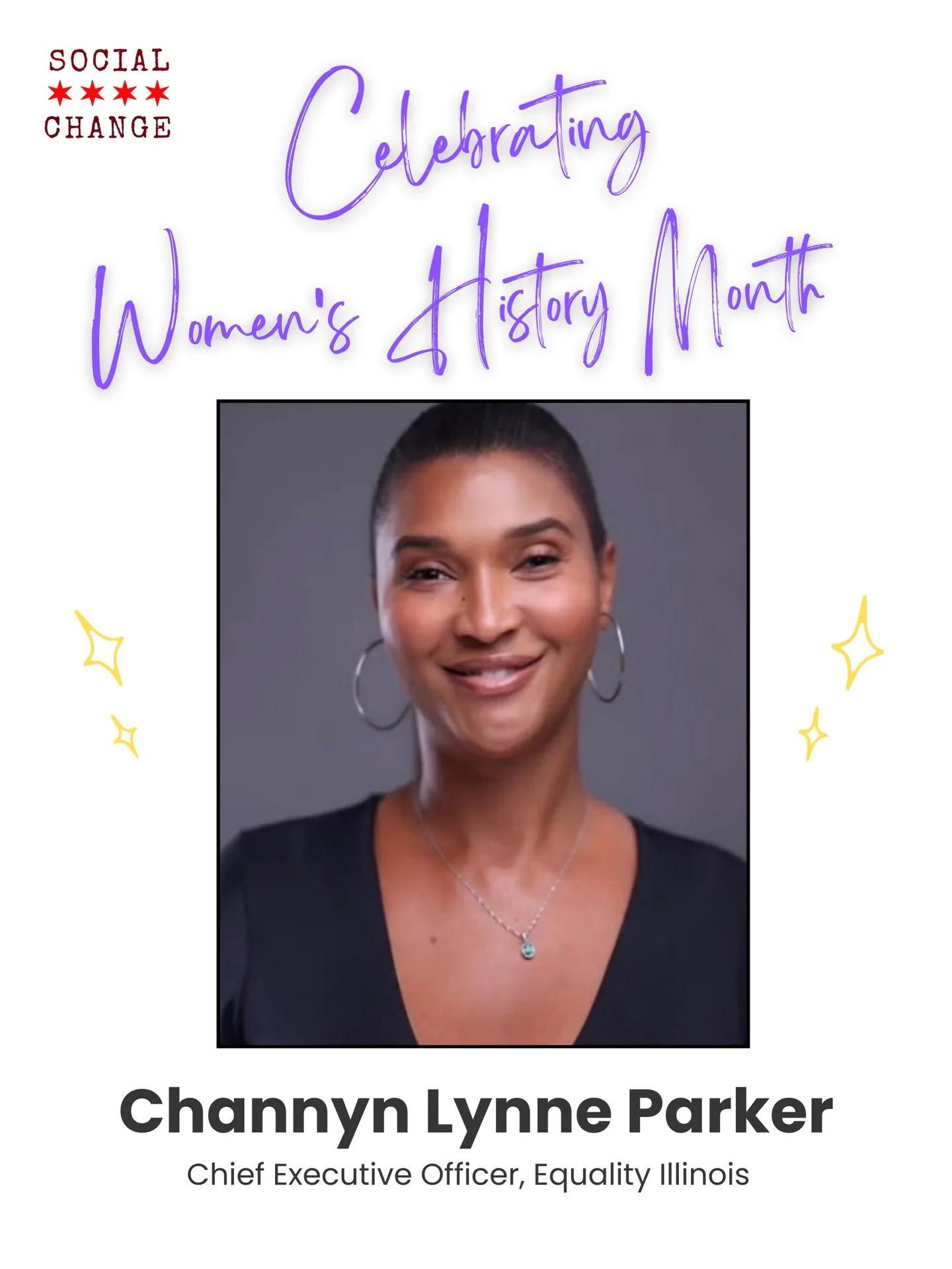 Today we&rsquo;re highlighting Channyn Lynne Parker for Women&rsquo;s History Month!

Channyn Lynne Parker is the Chief Executive Officer of Equality Illinois, the state&rsquo;s leading LGBTQ+ civil rights organization. A nationally recognized advoca