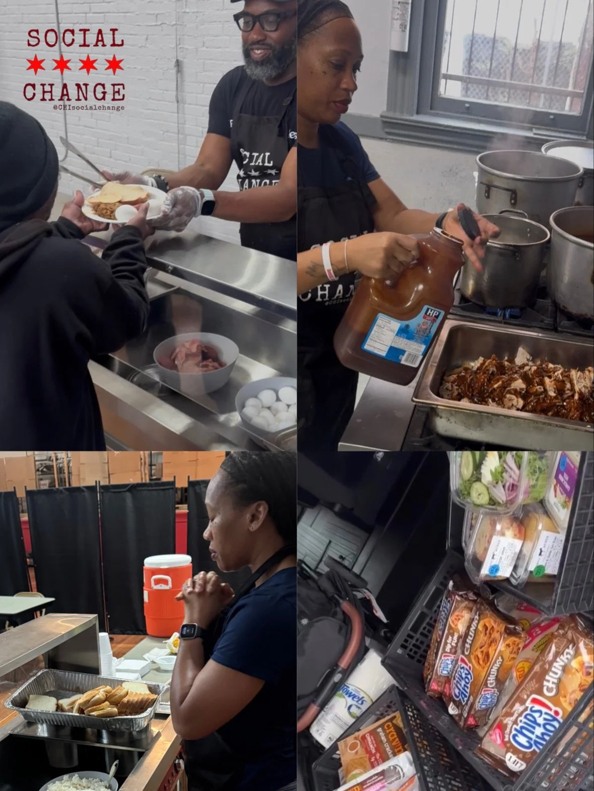 Pouring rain and still a full day of showing up 🫶🙏

‼️65 lbs of food rescue got picked up from @fortyacresfreshmarket and dropped off at Stone Temple Baptist Church and put into their love fridge @thelovefridgechicago ✅ 

Breakfast and Lunch were m