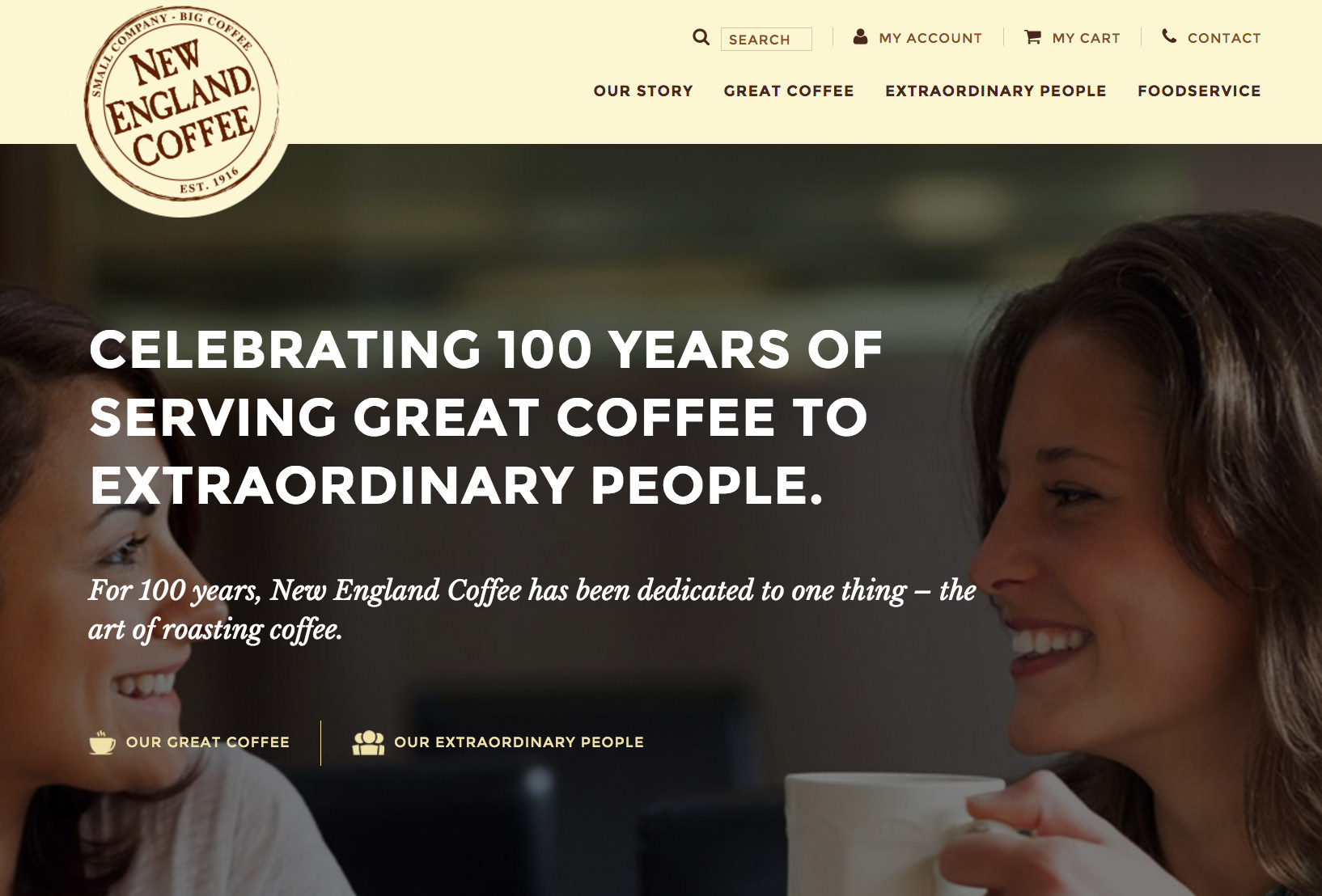 New England Coffee new website