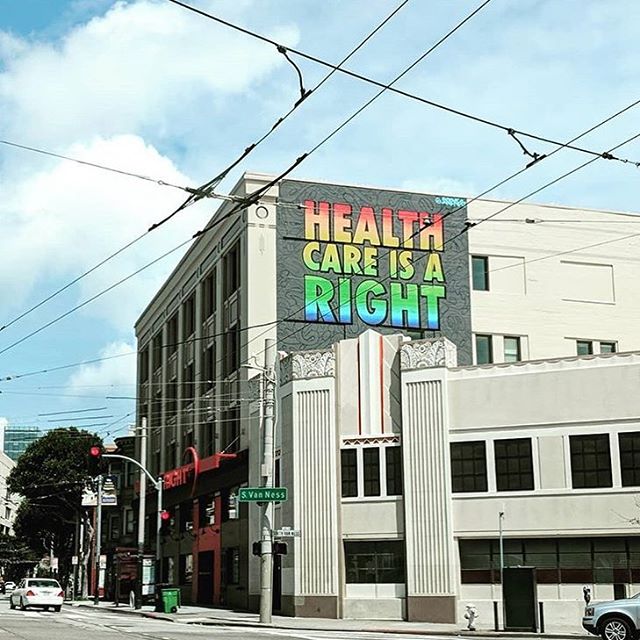 Spotted this sign in San Francisco! Great reminder to keep our priorities in line ❤️
#westandup #progress #healthcareisaright #healthcare #2018 #fightforyourrights