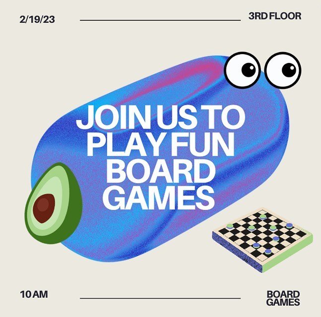 Join us to play fun board games tomorrow at 10am!