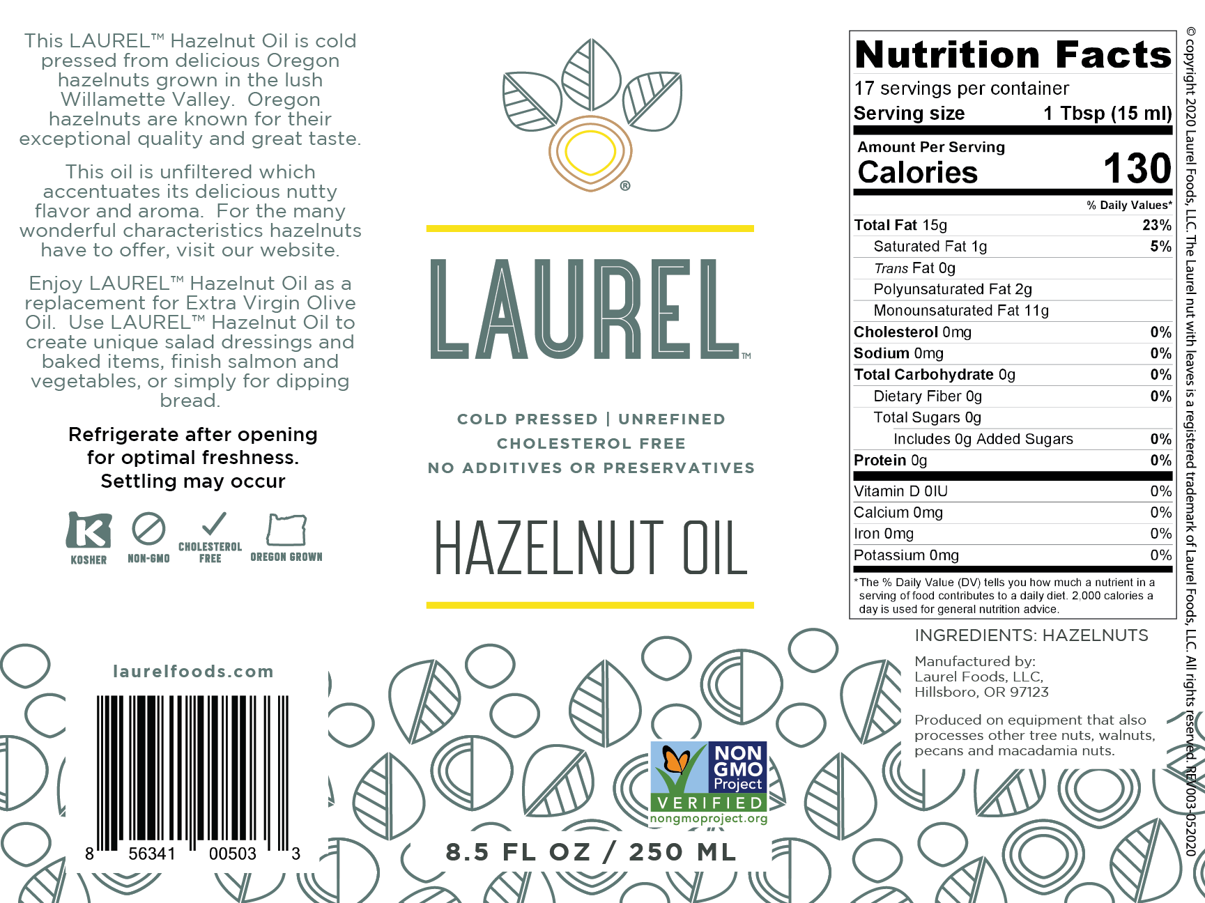 Hazelnut Kernels, VARIETY PACK, 1.6 oz Grab N Go pouch 3 PACK — Laurel Foods