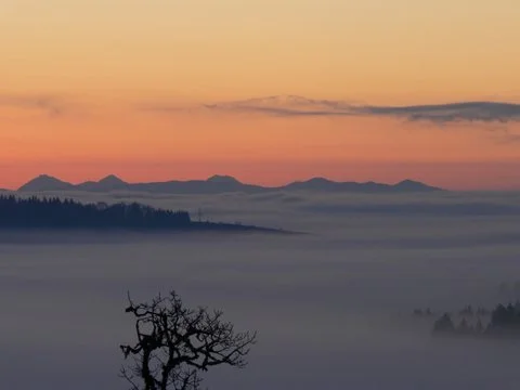 Three Sisters Arising From the Fog.JPG