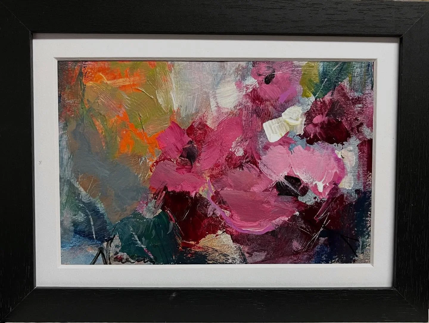 Preparing for the holiday sales. Mini painting series in acrylic. #miniart #smallart #smallpaintings #flowers