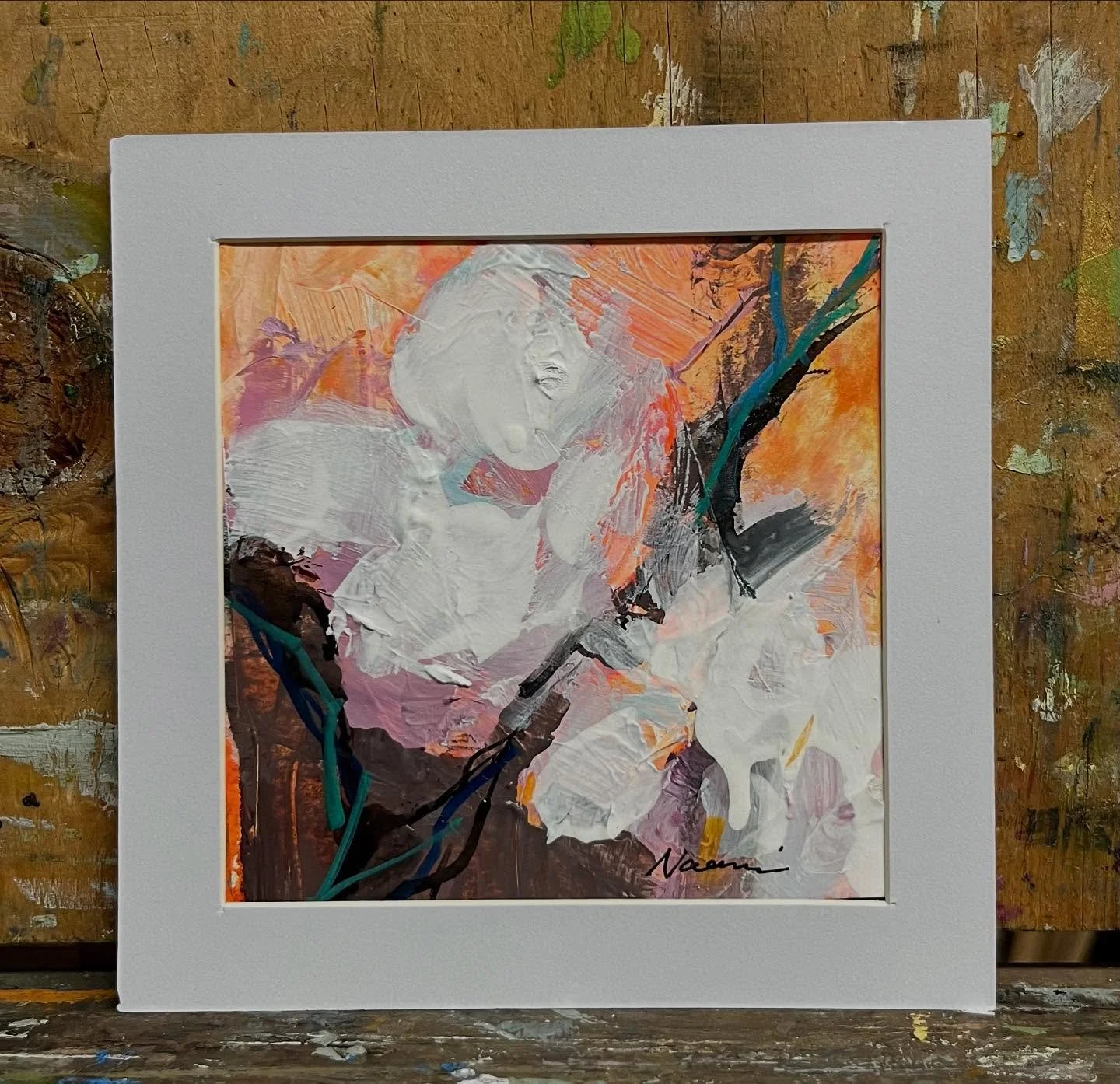 Small abstract floral painting in acrylic. #abstractfloral #abstractart #flowerpainter #flowerdesign #artcurator