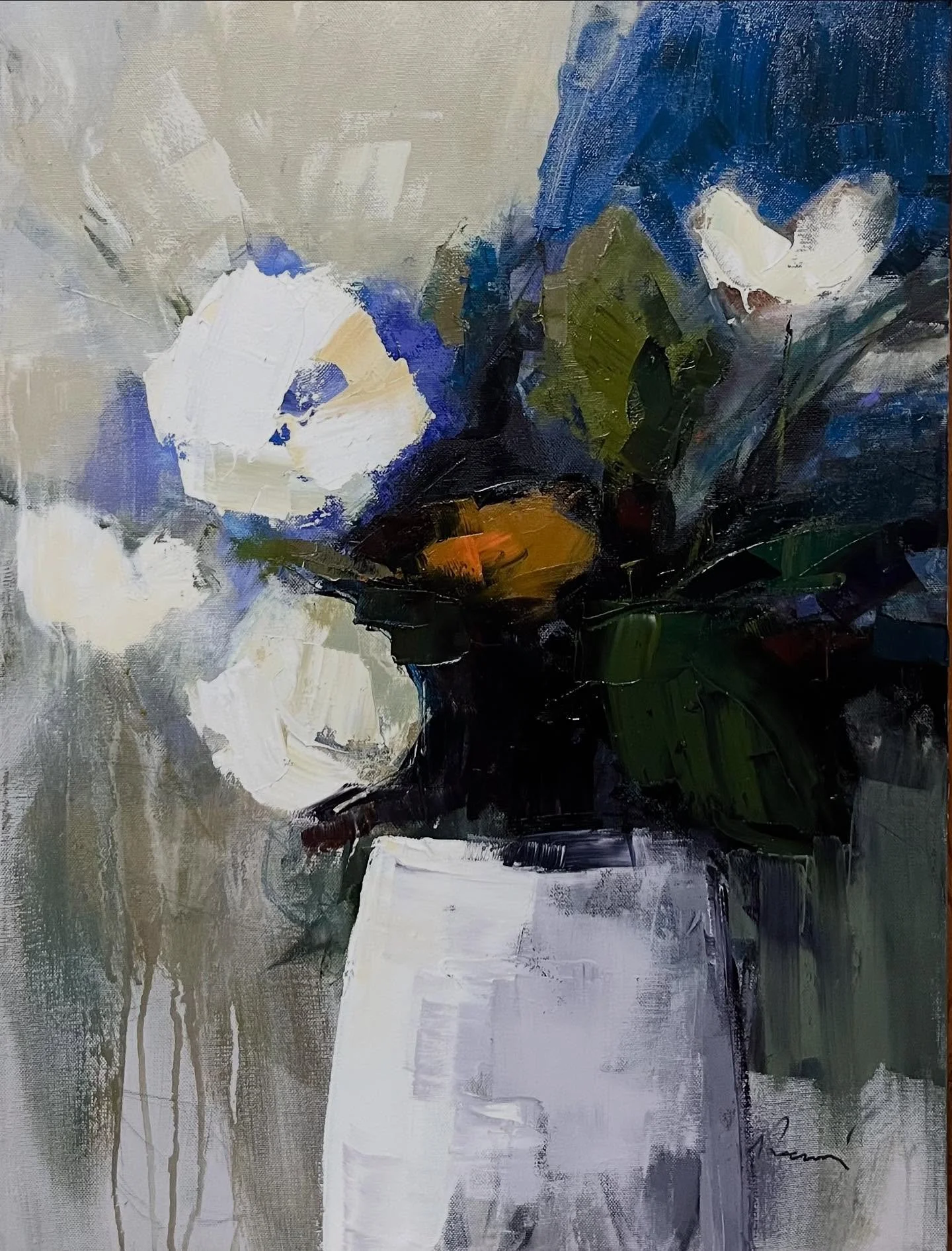 Abstract Floral painting in oils, 18x24. #art #artpainting #flowerpaintings #oilpaintings #artcollector