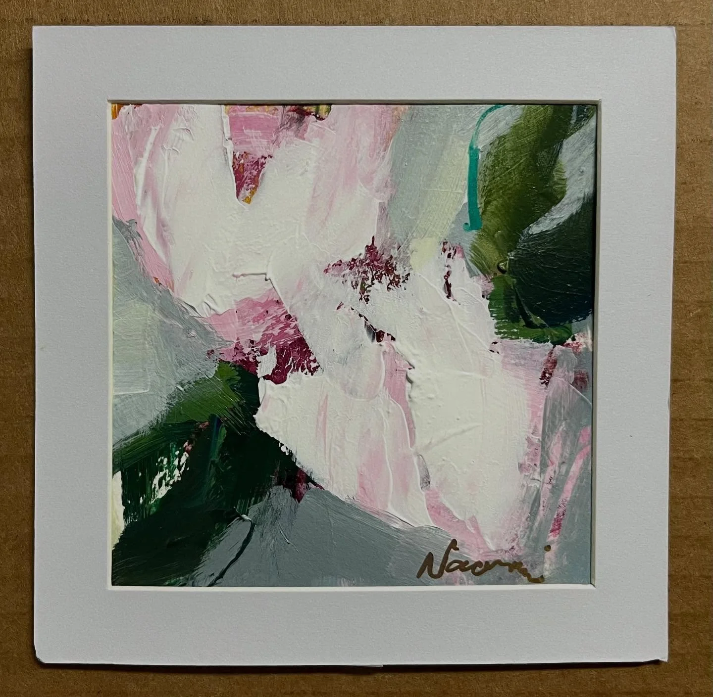 Abstract Floral painting in acrylic. #holidaygiftguides #artgift