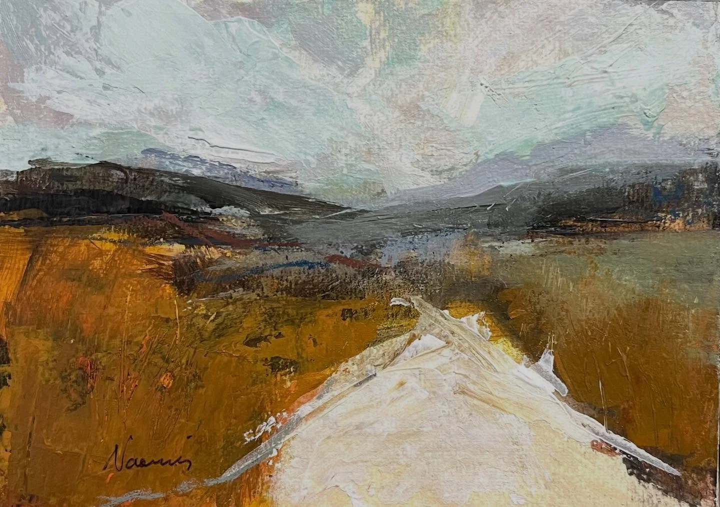 Abstract landscape painting in acrylic. #nature #naturelovers