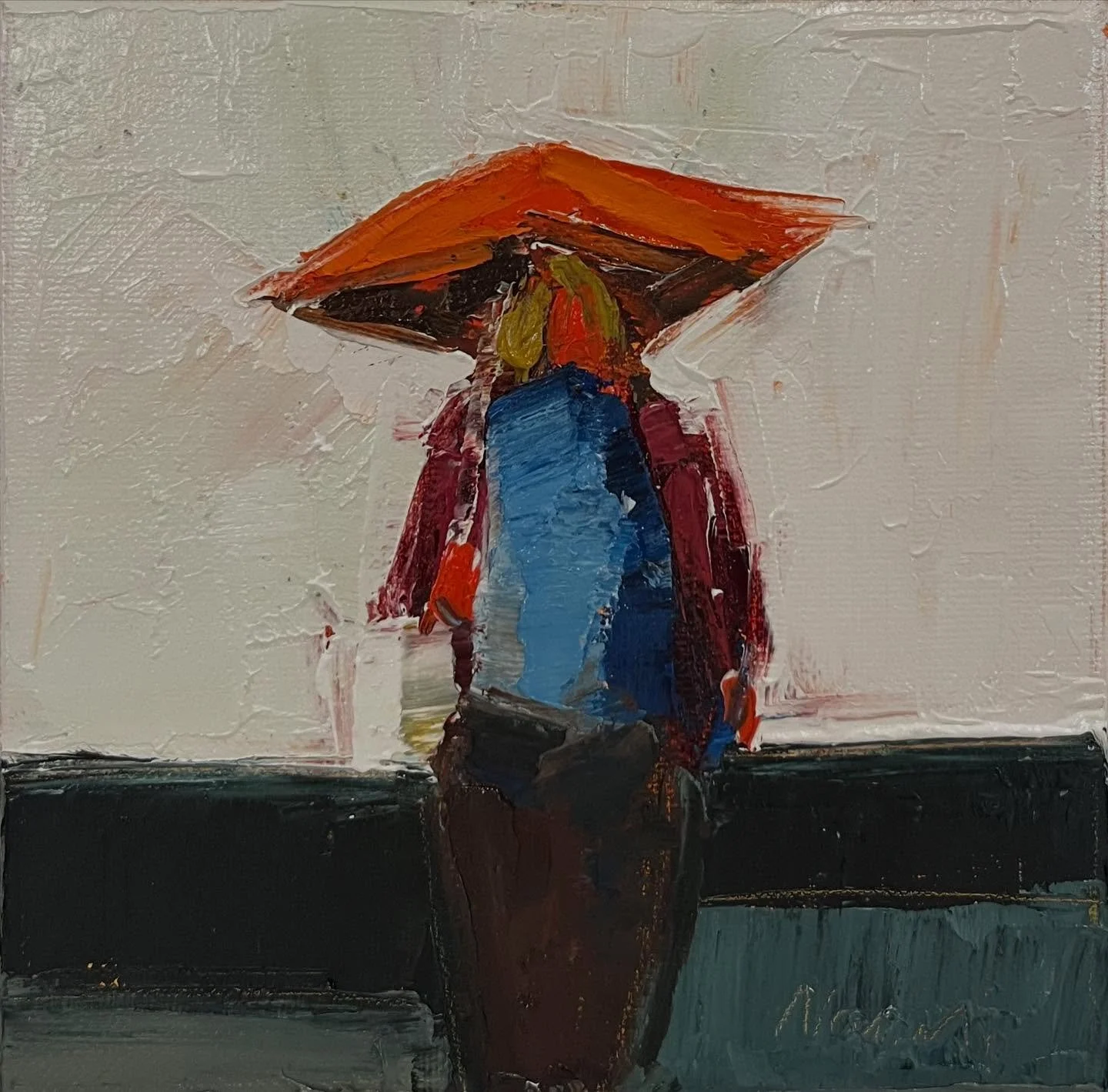 Abstract figurative painting in oil. After taking a holiday break from painting, I&rsquo;m back making art. #abstractfigurative #contemporaryart #figurativeart #artcuration #newyorkart