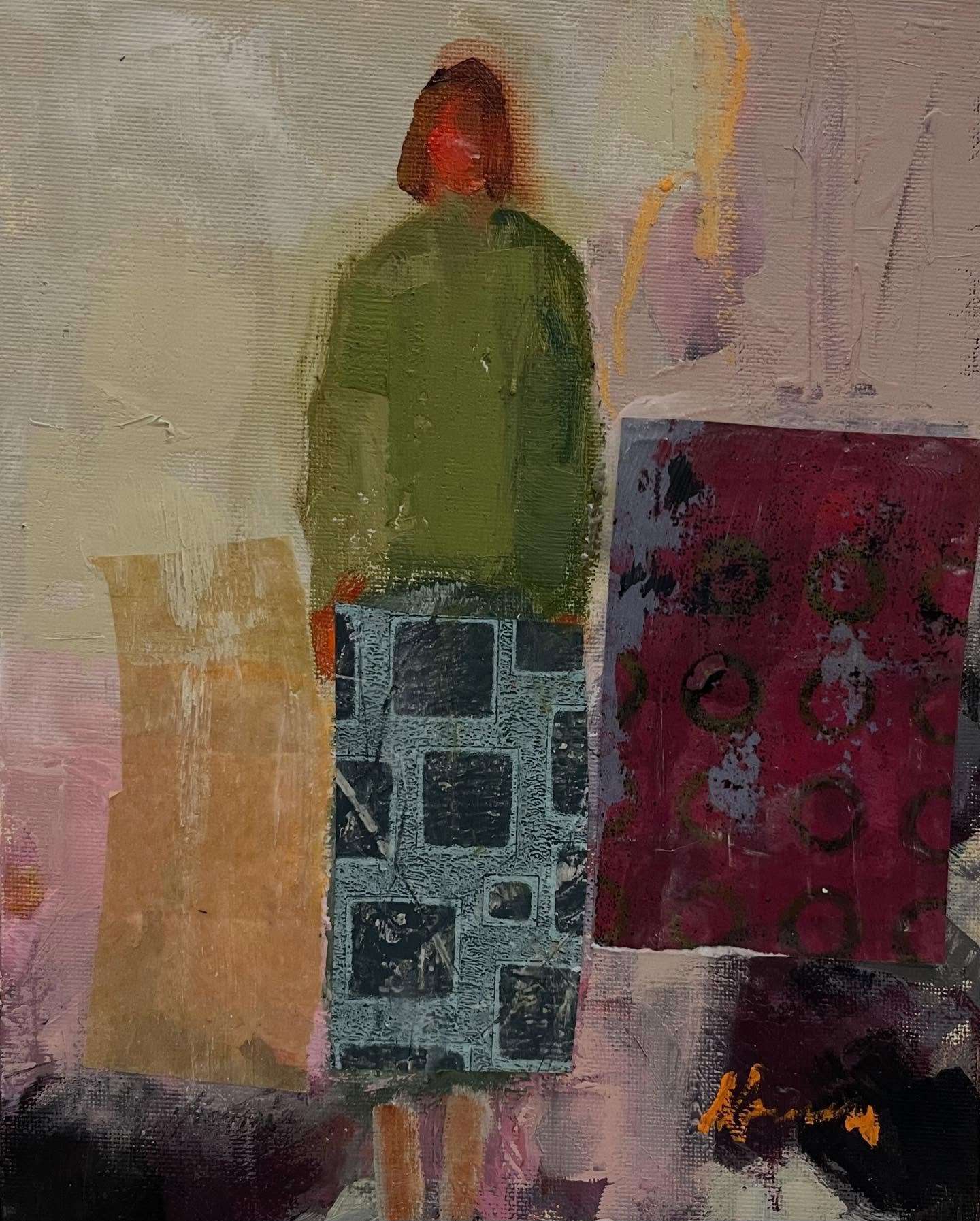 Fun collage project in oil and paper. #contemporanyart #contemporaryart #northerncalifornia #collabart