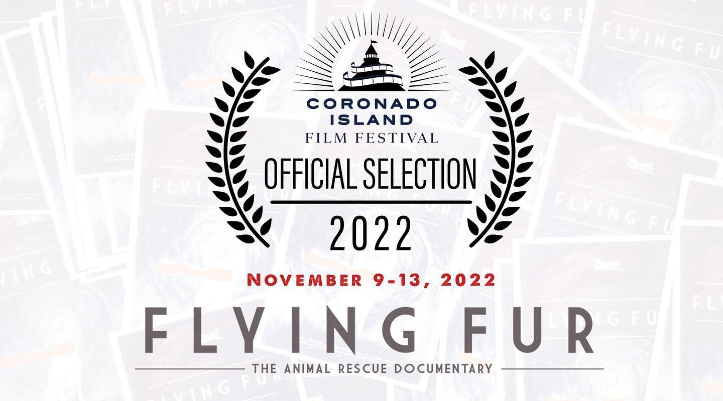 WonderFUR news!
Flying Fur Film Animal Rescue Documentary has been selected to screen at the 2022  @coronadofilmfestival  this November! Grab some Pup-corn and see you at the movies!