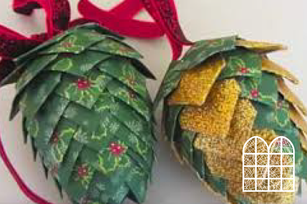 Paper Pinecones for your Christmas Tree or Wreath